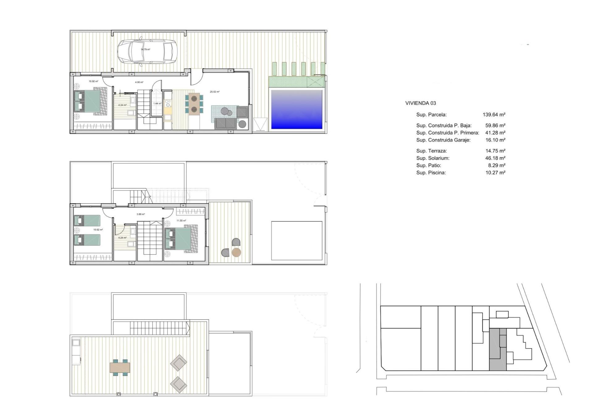New Build - 3 Bedroom 2 Bathroom Villa in Los Alcazares - La Concha  - Murcia