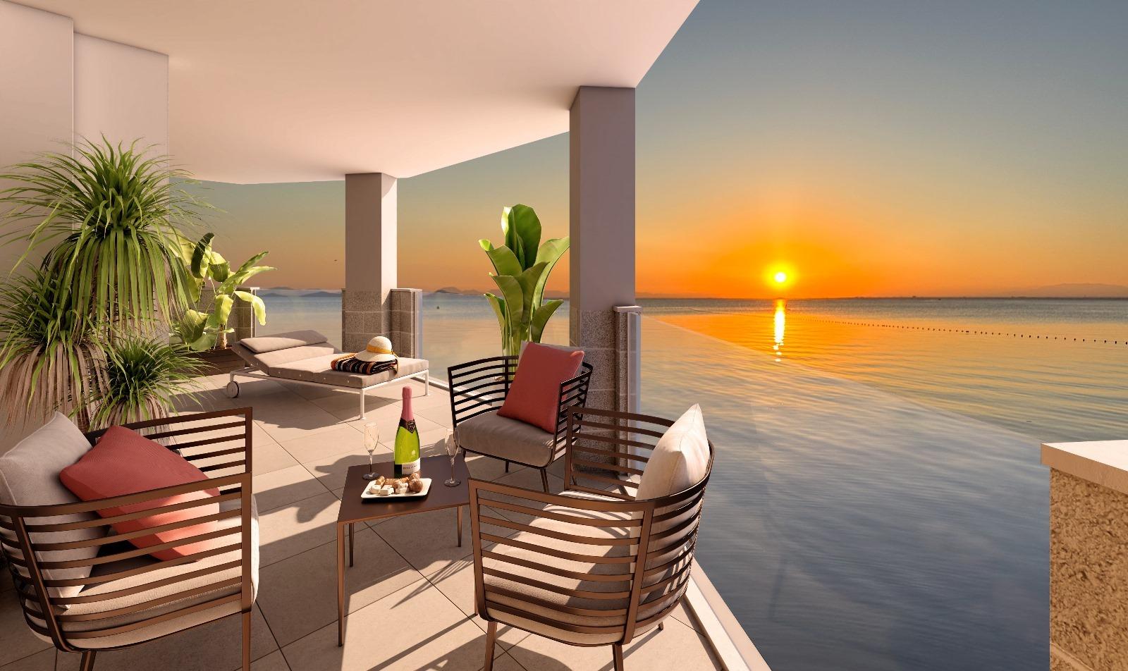 New Build - 1 Bedroom 1 Bathroom Apartment in La Manga del Mar Menor - La Manga  - Murcia