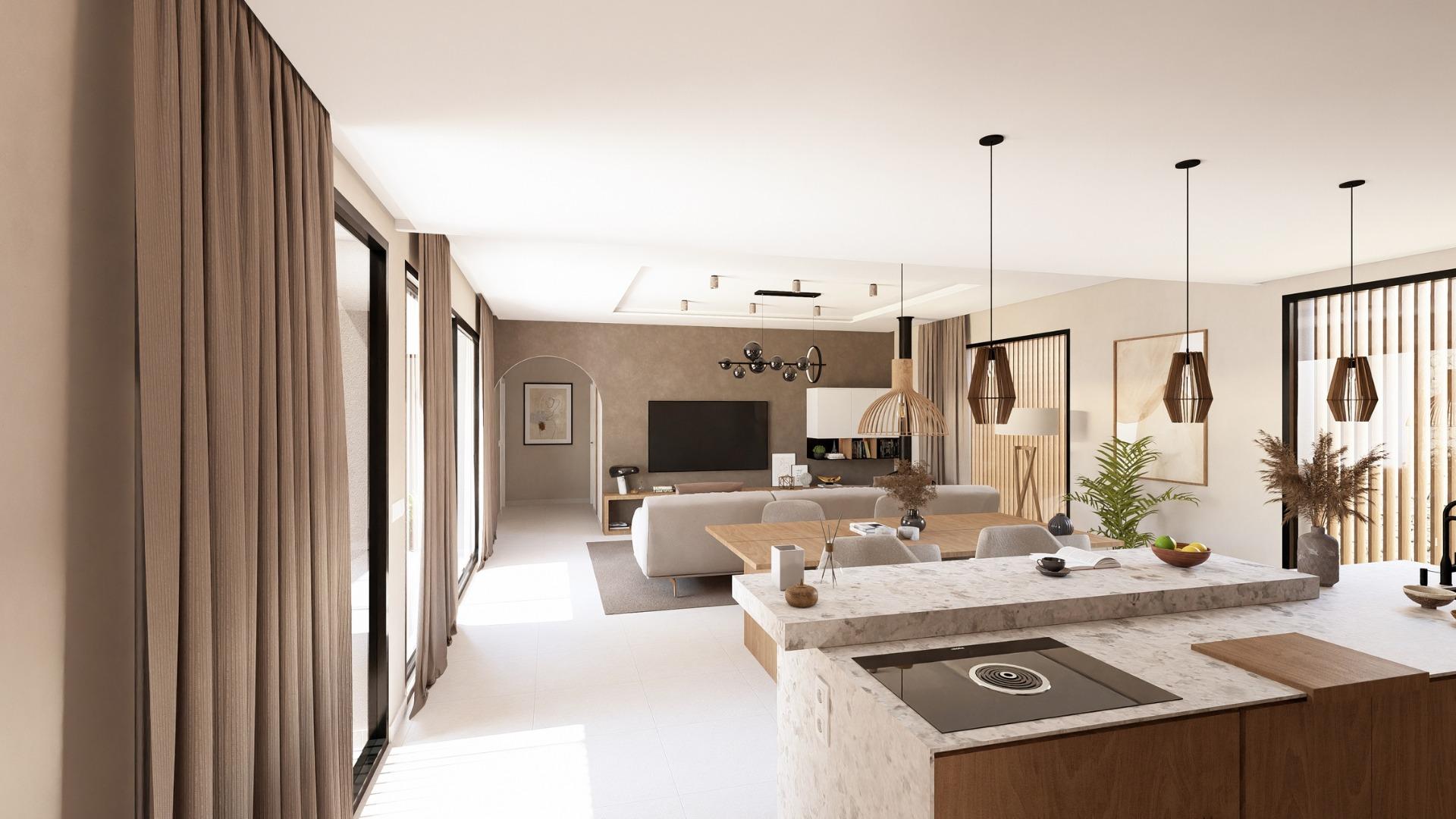 New Build - 3 Bedroom 3 Bathroom Villa in Baños y Mendigo - Altaona Golf  - Murcia