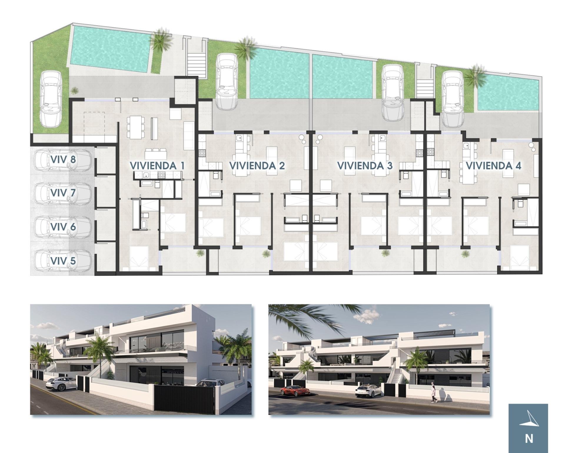 New Build - 3 Bedroom 2 Bathroom Bungalow in San Pedro del Pinatar - Las Esperanzas  - Murcia