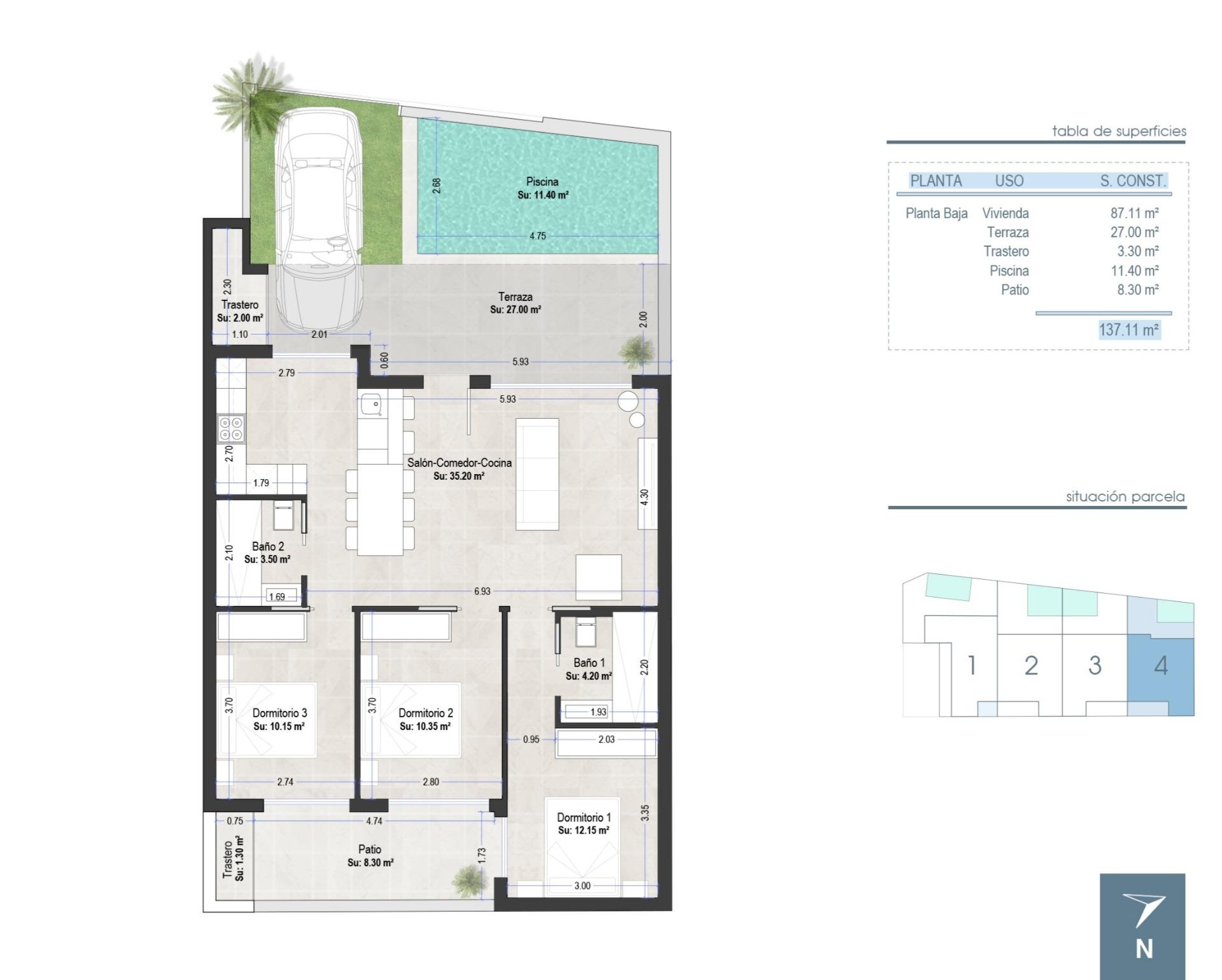 New Build - 3 Bedroom 2 Bathroom Bungalow in San Pedro del Pinatar - Las Esperanzas  - Murcia