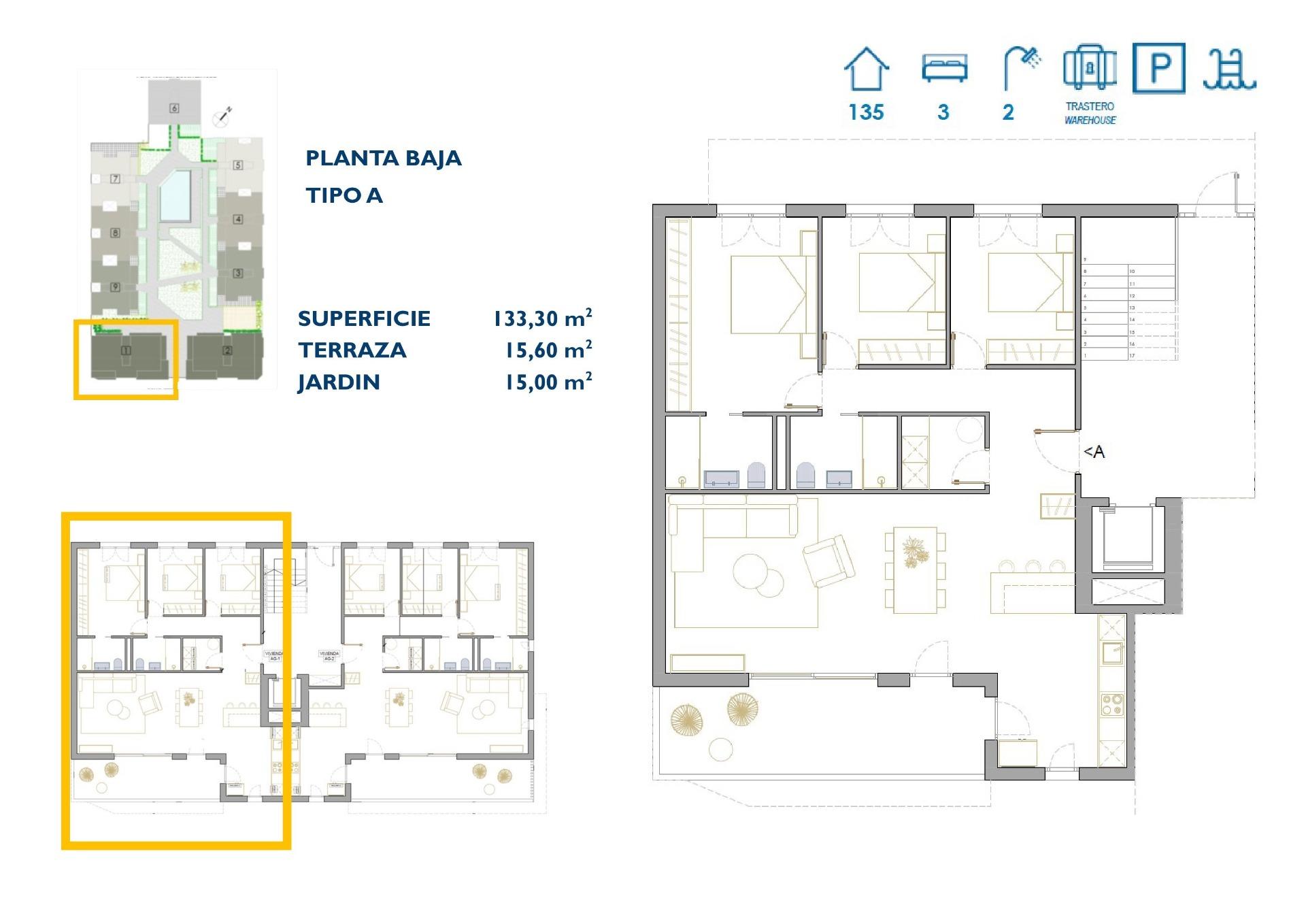 New Build - 3 Bedroom 2 Bathroom Apartment in San Pedro del Pinatar - Pueblo  - Murcia