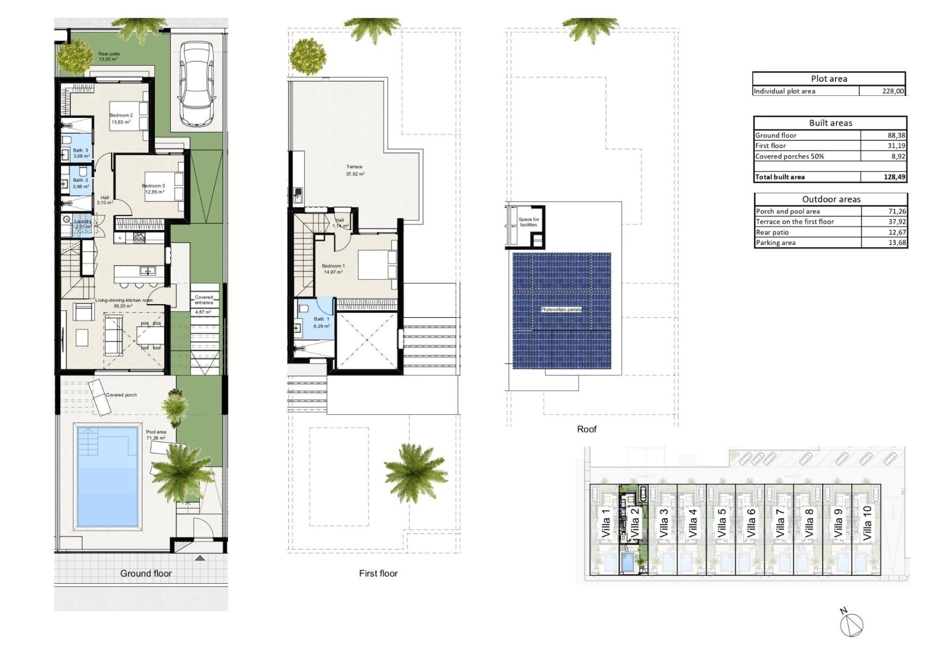 New Build - 3 Bedroom 3 Bathroom Villa in Los Nietos - Los Nietos playa  - Murcia