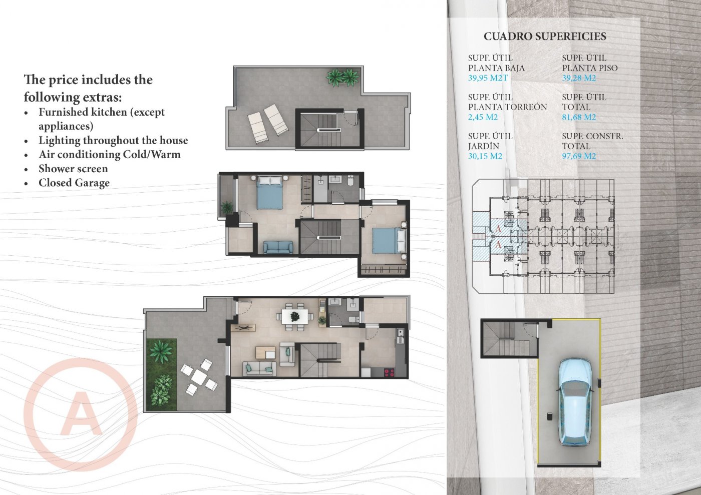 New Build - 2 Bedroom 2 Bathroom Town House in La Manga del Mar Menor - La Manga  - Murcia