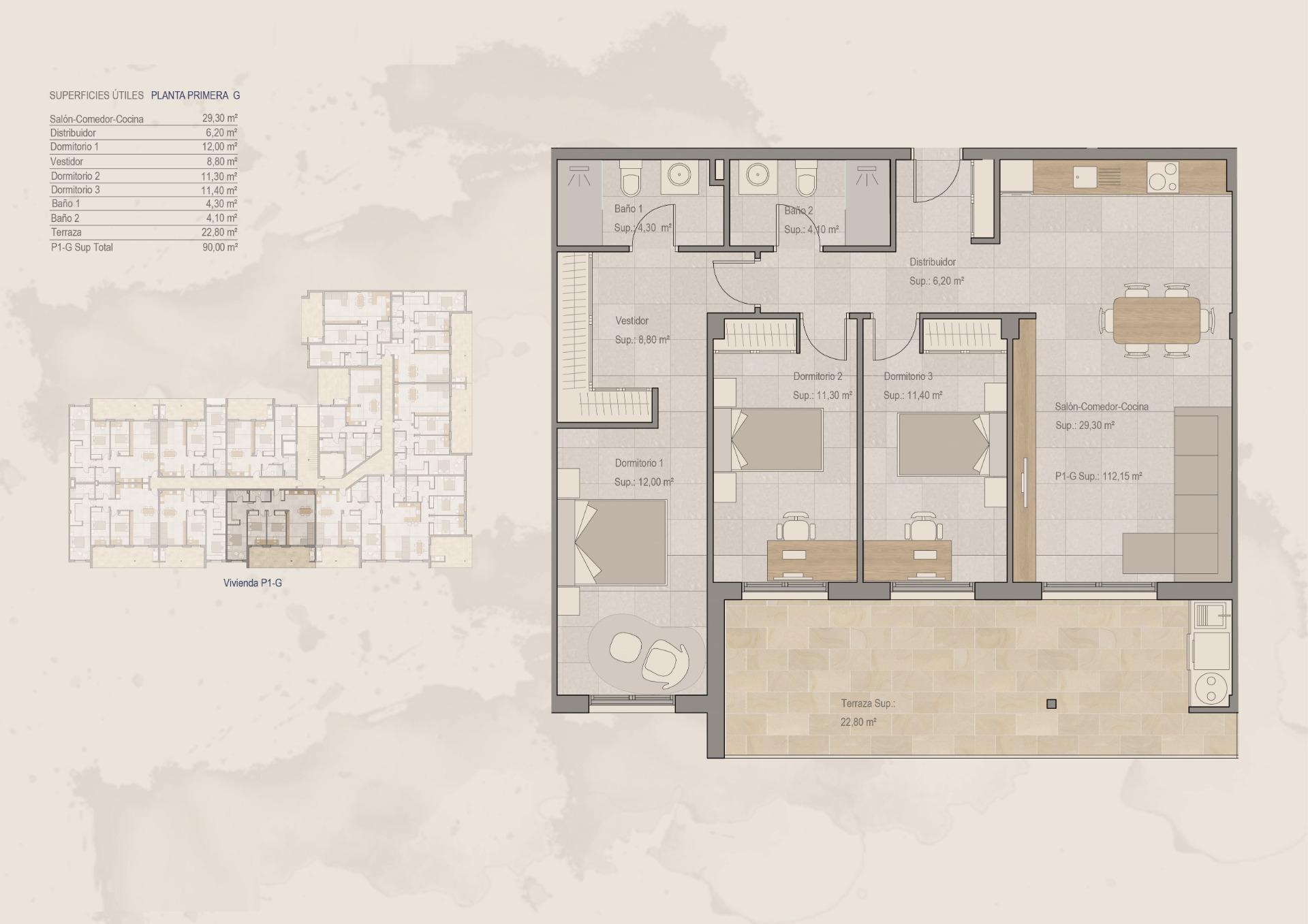 New Build - 3 Bedroom 2 Bathroom Apartment in Torre Pacheco - Centro  - Murcia