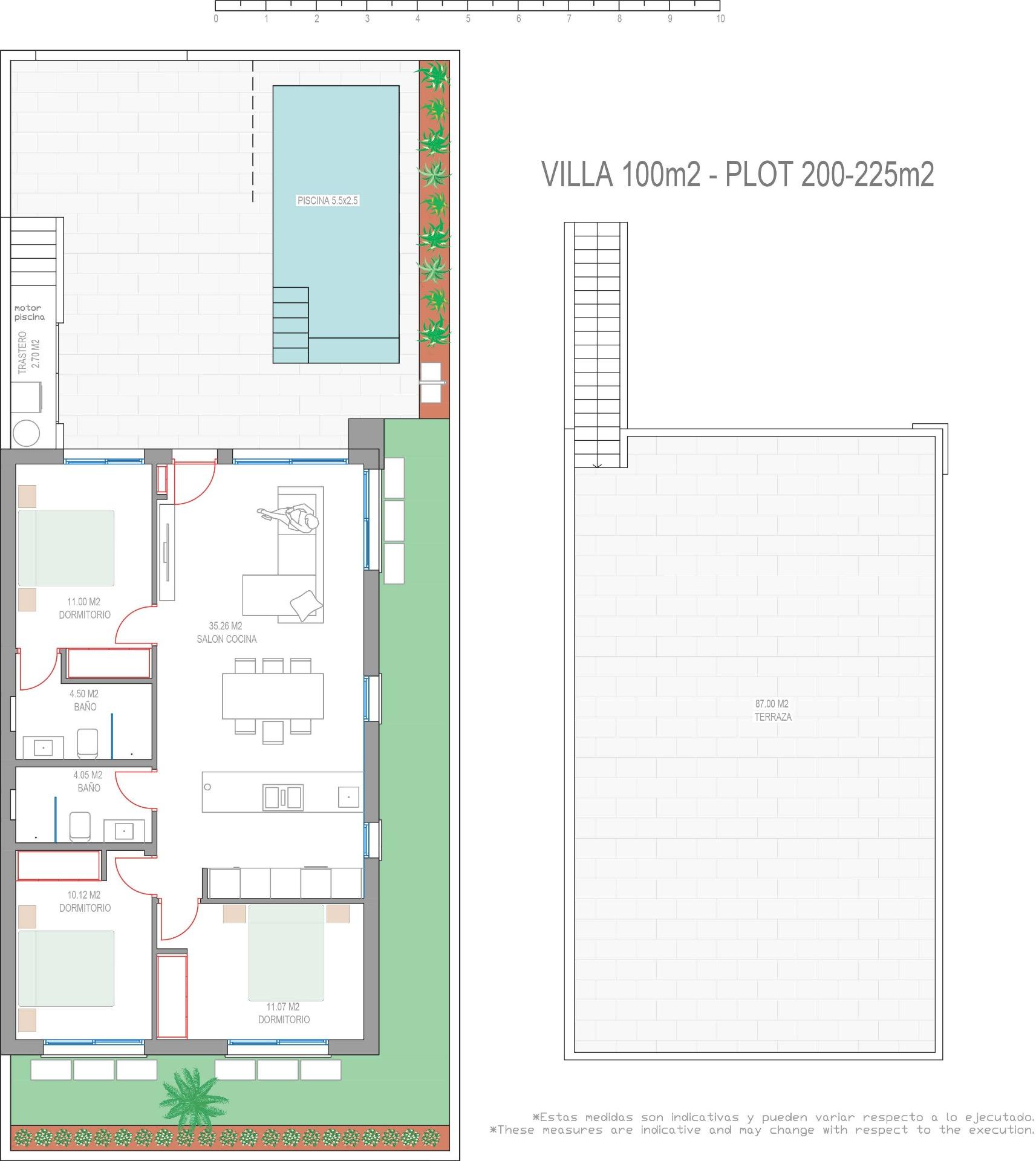 New Build - 3 Bedroom 2 Bathroom Villa in San Javier - Parque del doce  - Murcia