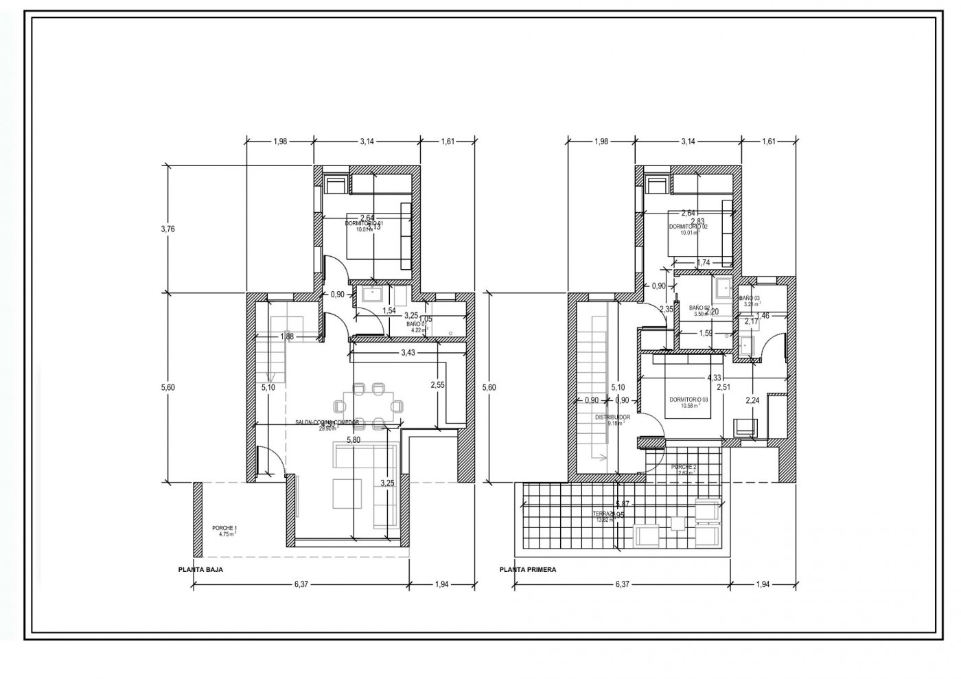 New Build - 3 Bedroom 3 Bathroom Villa in Los Urrutias - Estrella De Mar  - Murcia