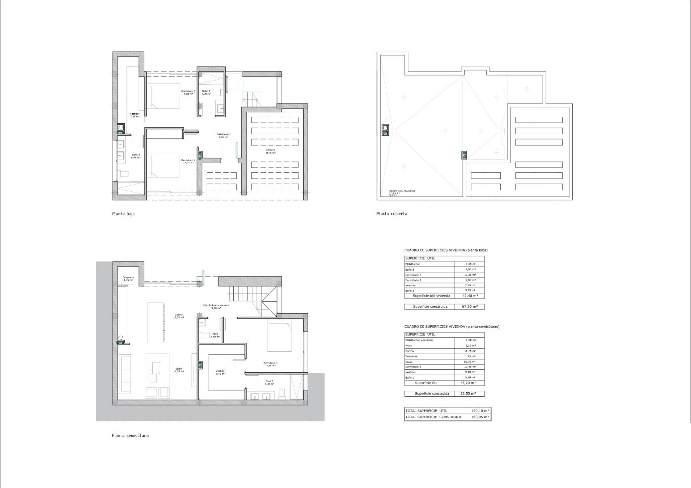New Build - 3 Bedroom 2 Bathroom Villa in Fortuna - Urb. Kalendas  - Murcia