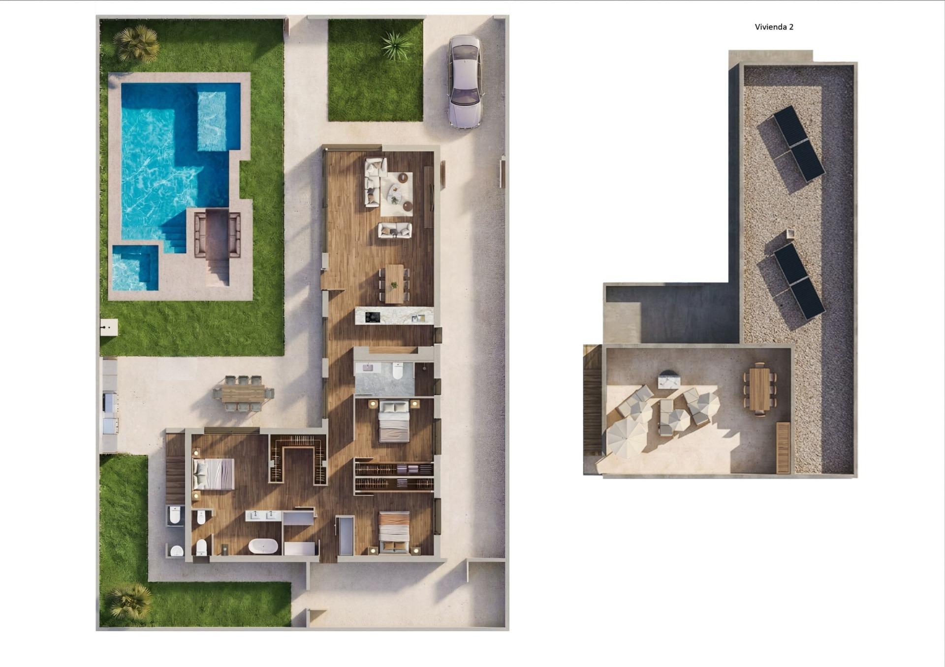 New Build - 3 Bedroom 2 Bathroom Villa in Sucina - pueblo  - Murcia