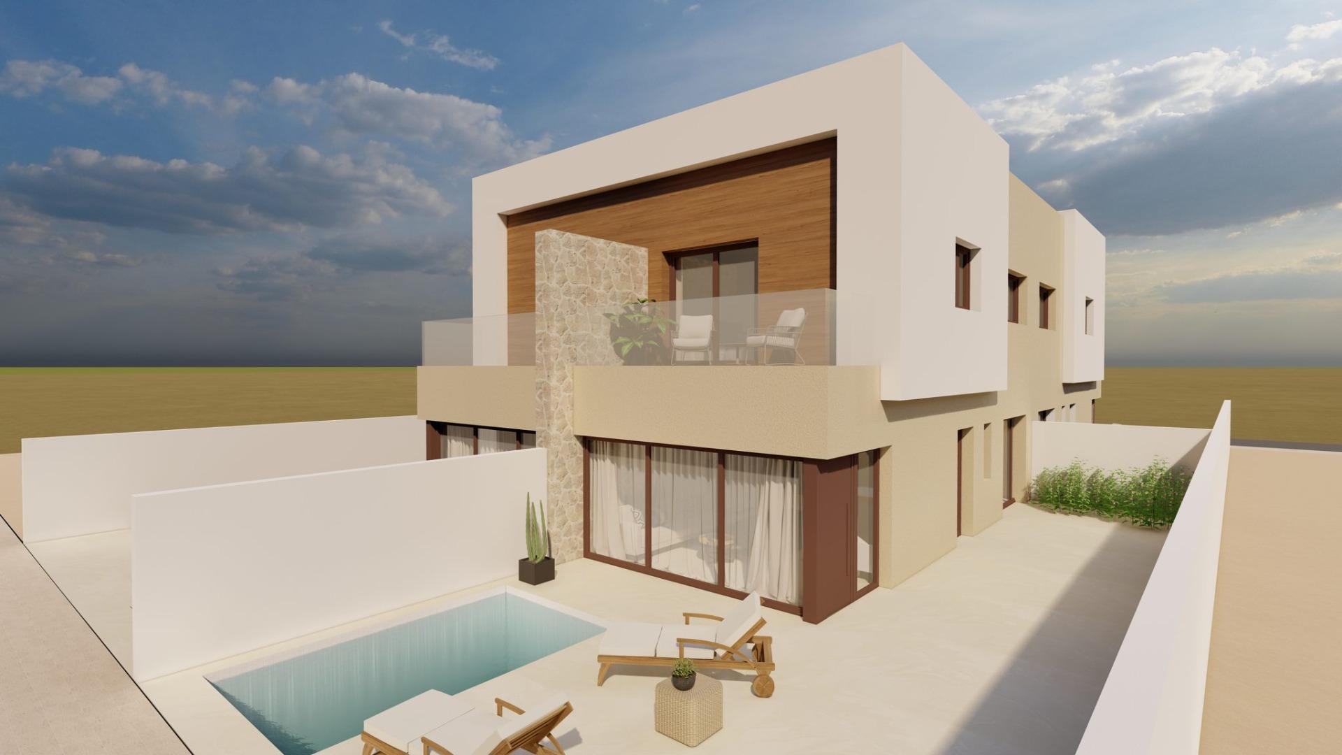 New Build - 3 Bedroom 3 Bathroom Quad House in San Javier - pueblo  - Murcia
