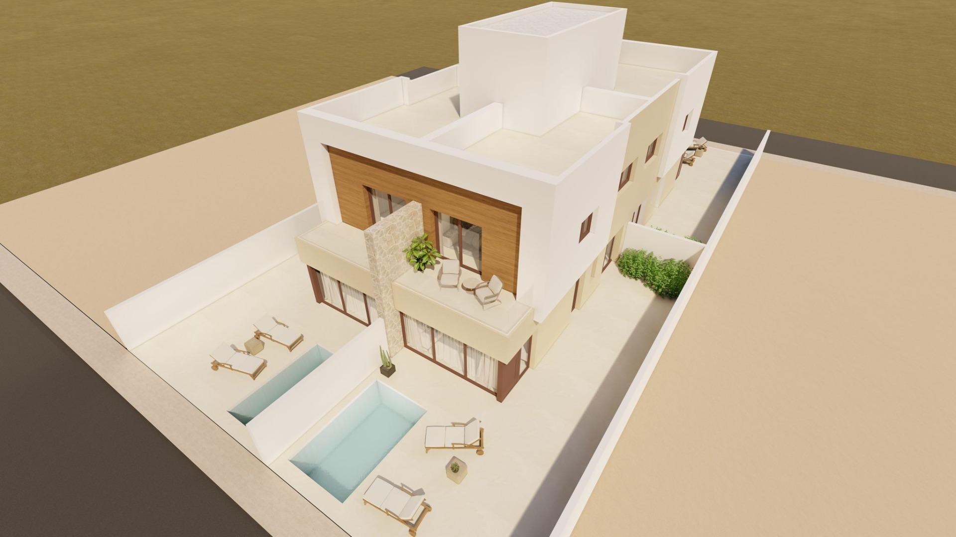 New Build - 3 Bedroom 3 Bathroom Quad House in San Javier - pueblo  - Murcia