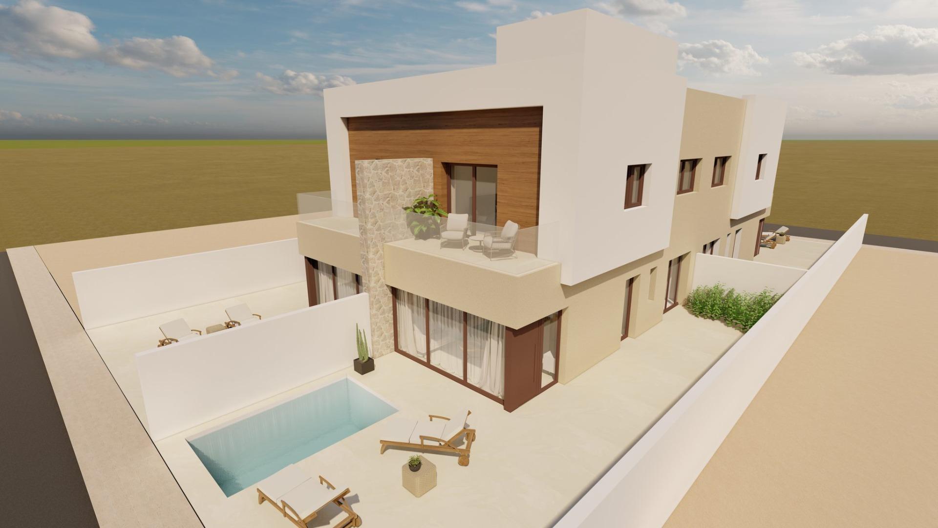 New Build - 3 Bedroom 3 Bathroom Quad House in San Javier - pueblo  - Murcia