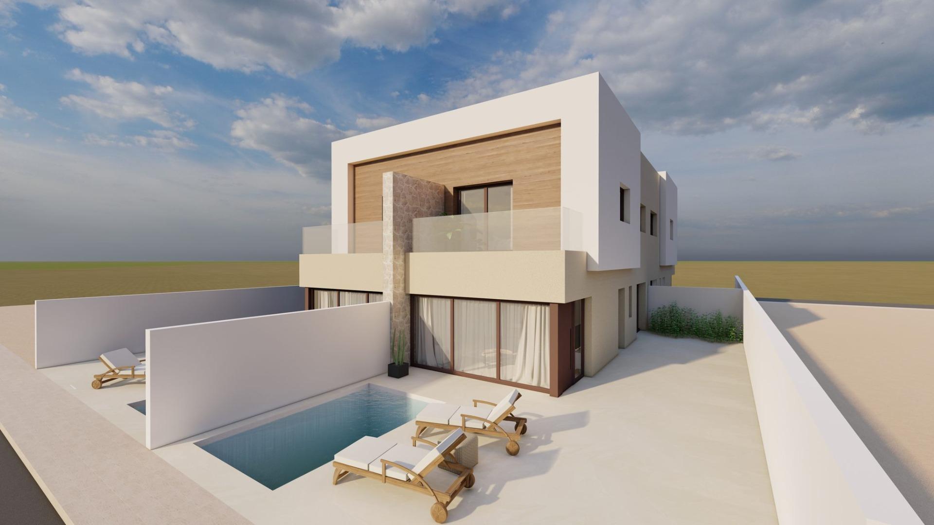 New Build - 3 Bedroom 3 Bathroom Quad House in San Javier - pueblo  - Murcia