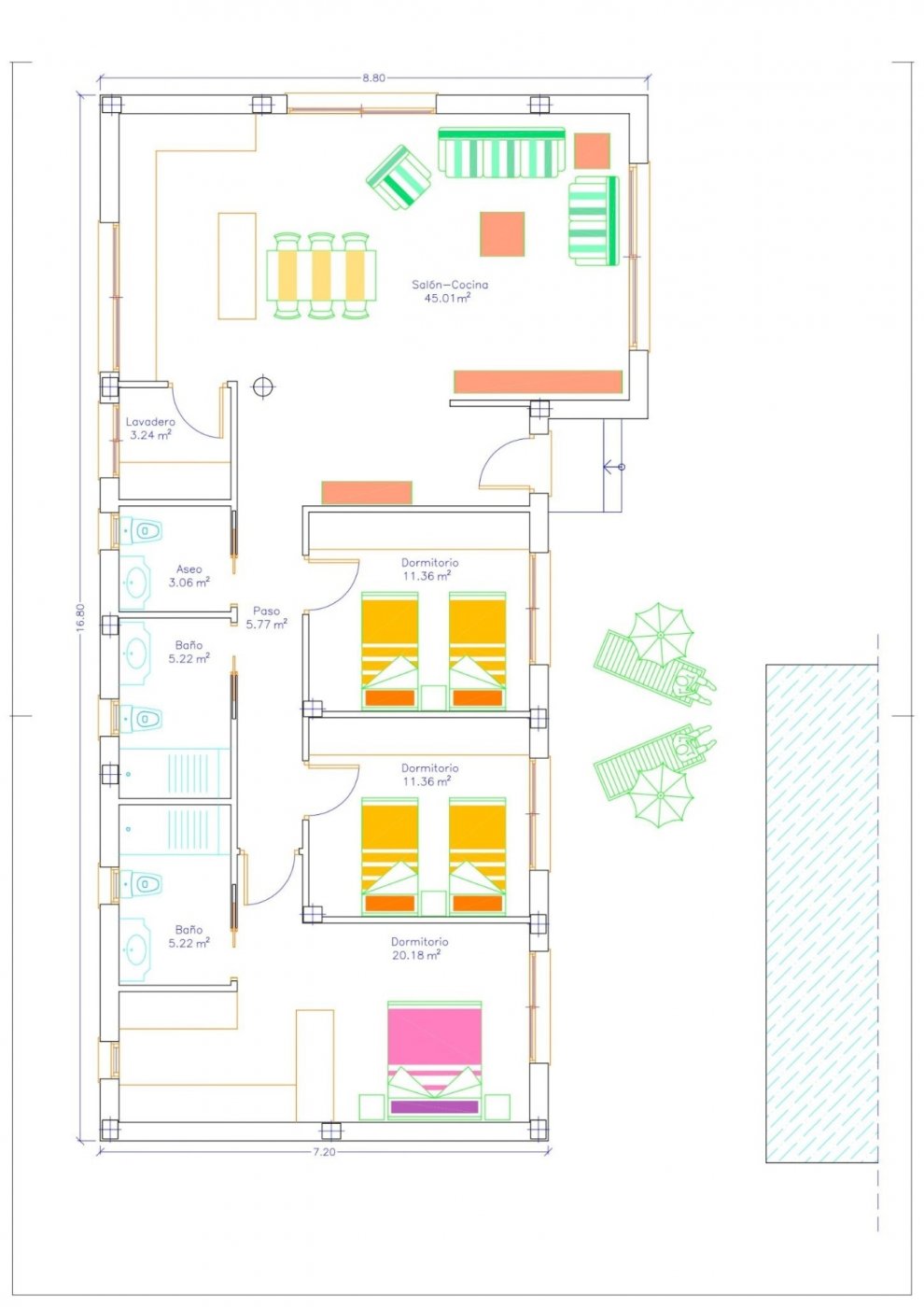 New Build - 3 Bedroom 2 Bathroom Villa in Calasparra - Coto Riñales  - Murcia