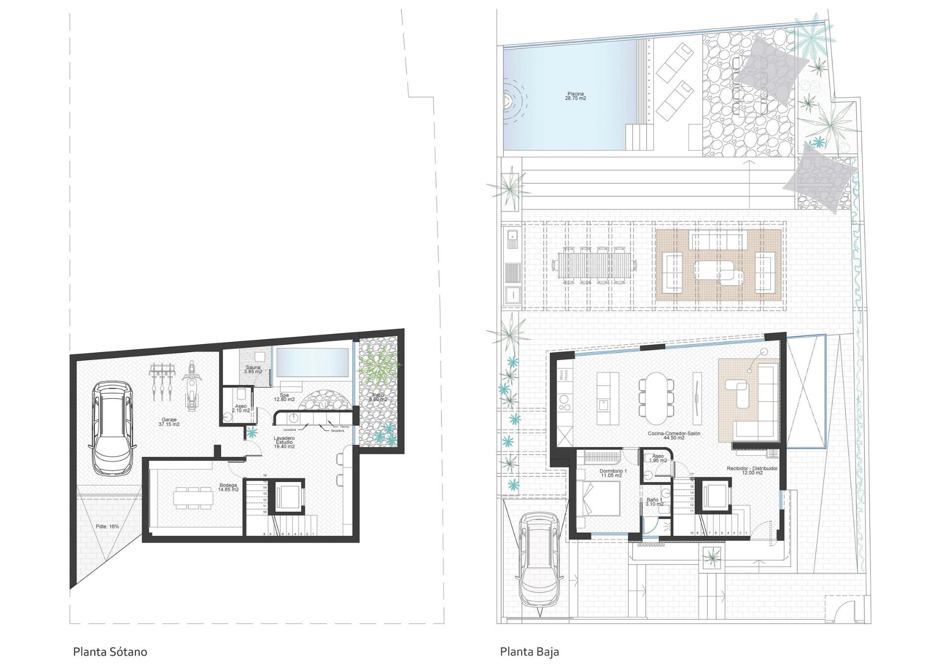 New Build - 3 Bedroom 3 Bathroom Villa in Cabo de Palos - Cala Flores  - Murcia