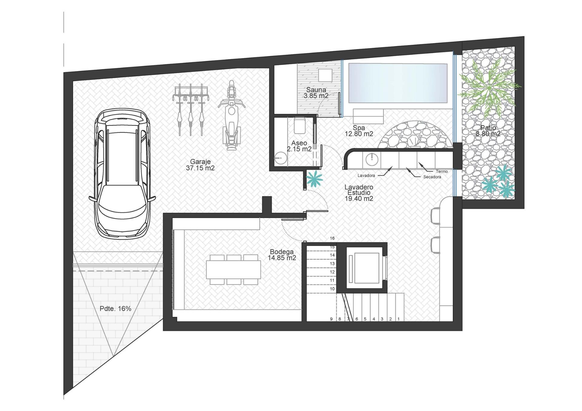 New Build - 3 Bedroom 3 Bathroom Villa in Cabo de Palos - Cala Flores  - Murcia