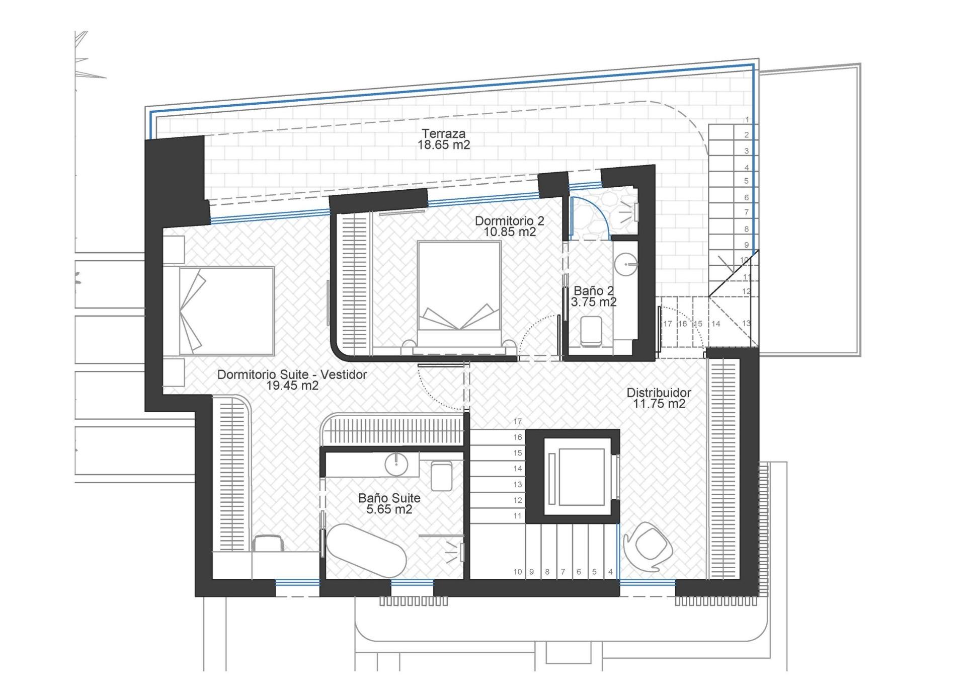 New Build - 3 Bedroom 3 Bathroom Villa in Cabo de Palos - Cala Flores  - Murcia