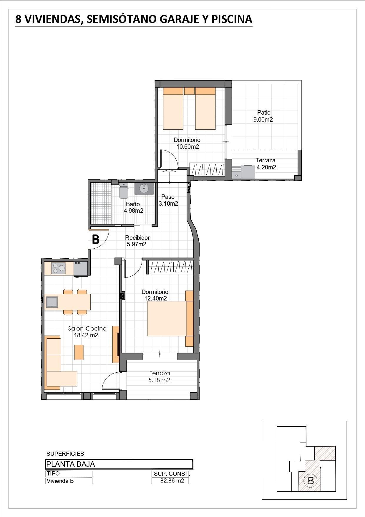 New Build - 2 Bedroom 1 Bathroom Apartment in San Pedro del Pinatar - Lo Pagan  - Murcia