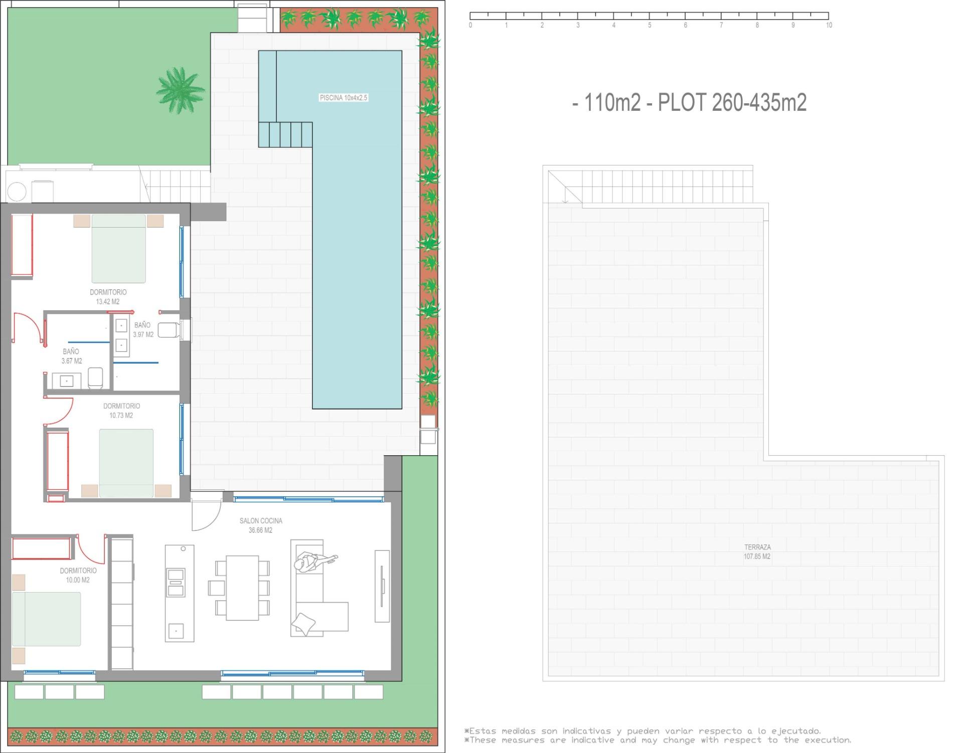 New Build - 3 Bedroom 2 Bathroom Villa in San Javier - Parque del doce  - Murcia