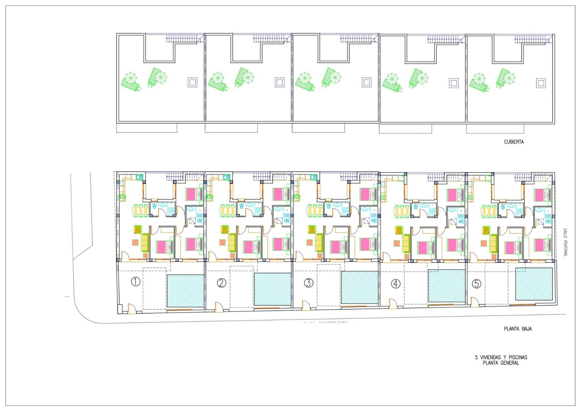 New Build - 3 Bedroom 2 Bathroom Town House in Avileses - Avileses  - Murcia