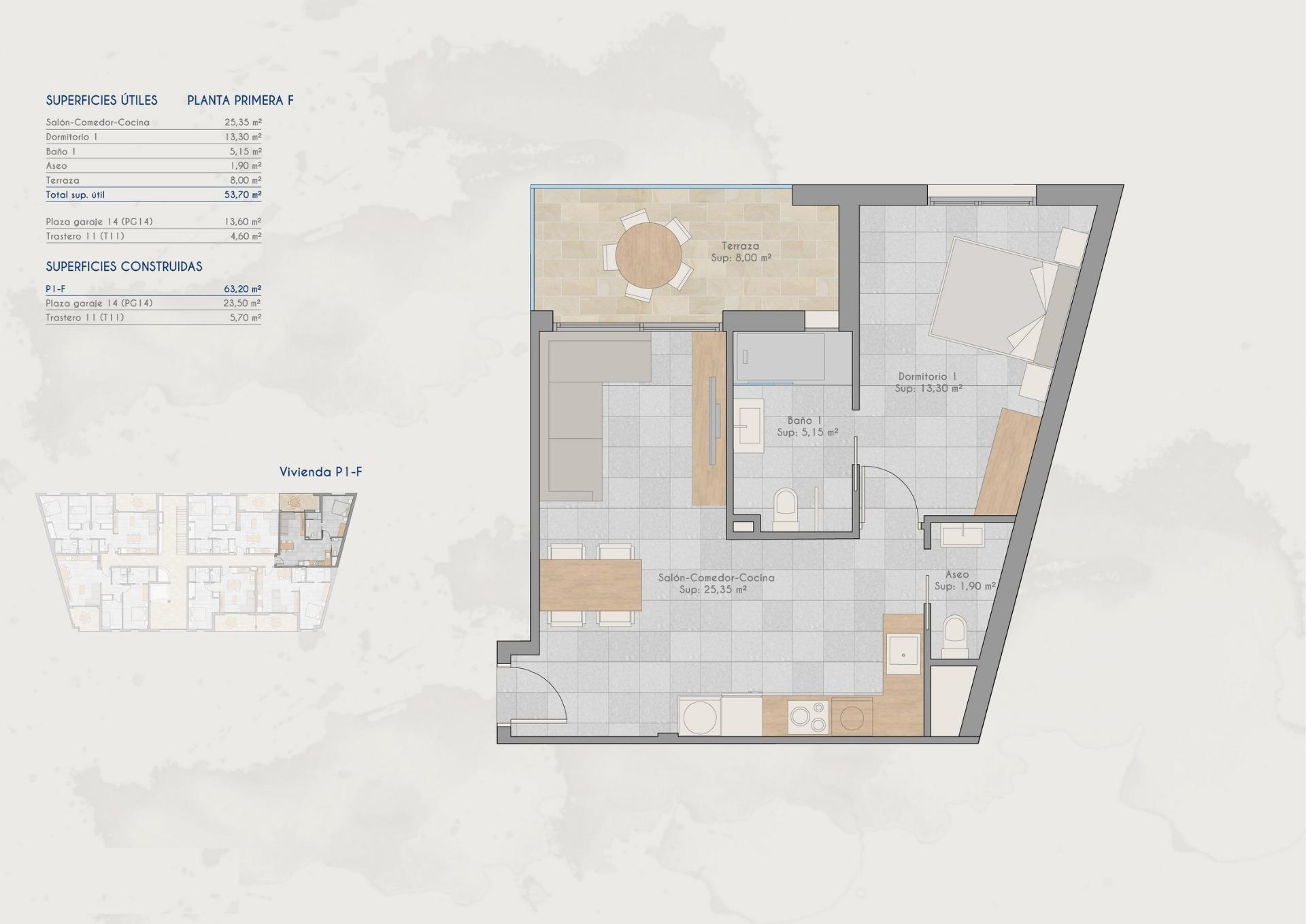New Build - 1 Bedroom 1 Bathroom Apartment in San Pedro del Pinatar - Lo Pagan  - Murcia