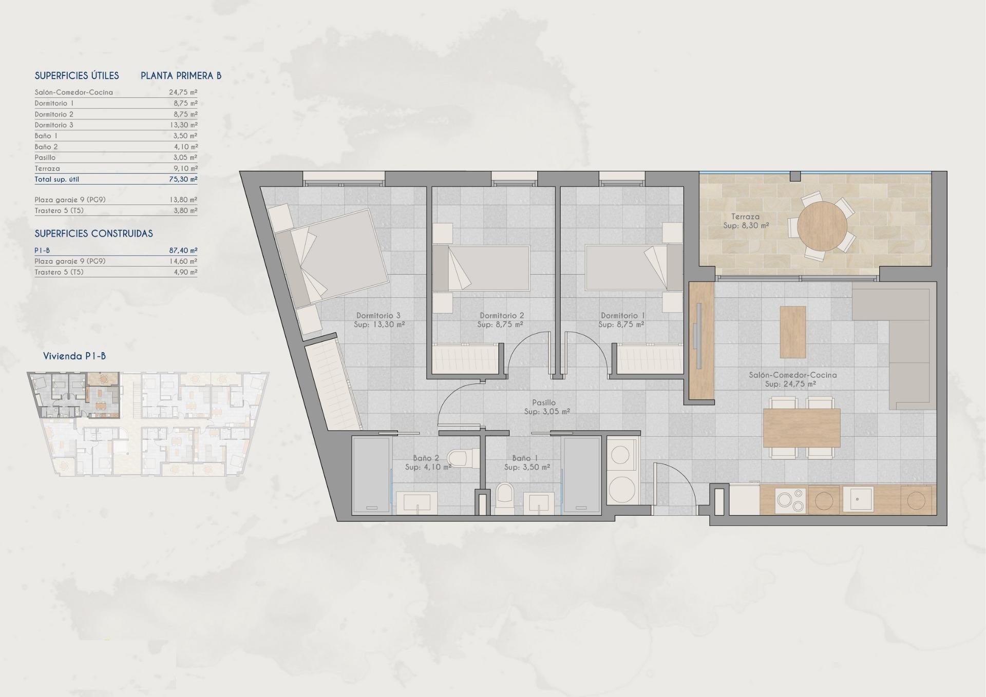 New Build - 3 Bedroom 2 Bathroom Apartment in San Pedro del Pinatar - Lo Pagan  - Murcia