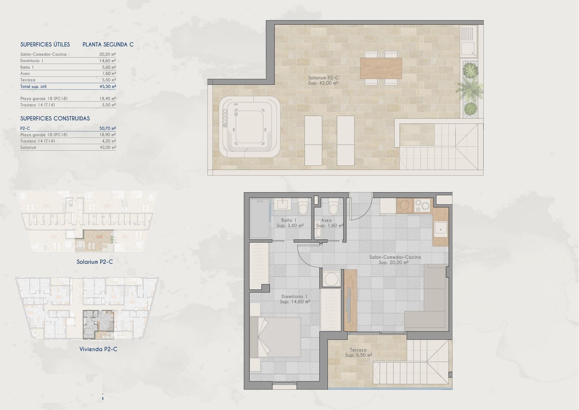 New Build - 2 Bedroom 2 Bathroom Penthouse in San Pedro del Pinatar - Lo Pagan  - Murcia