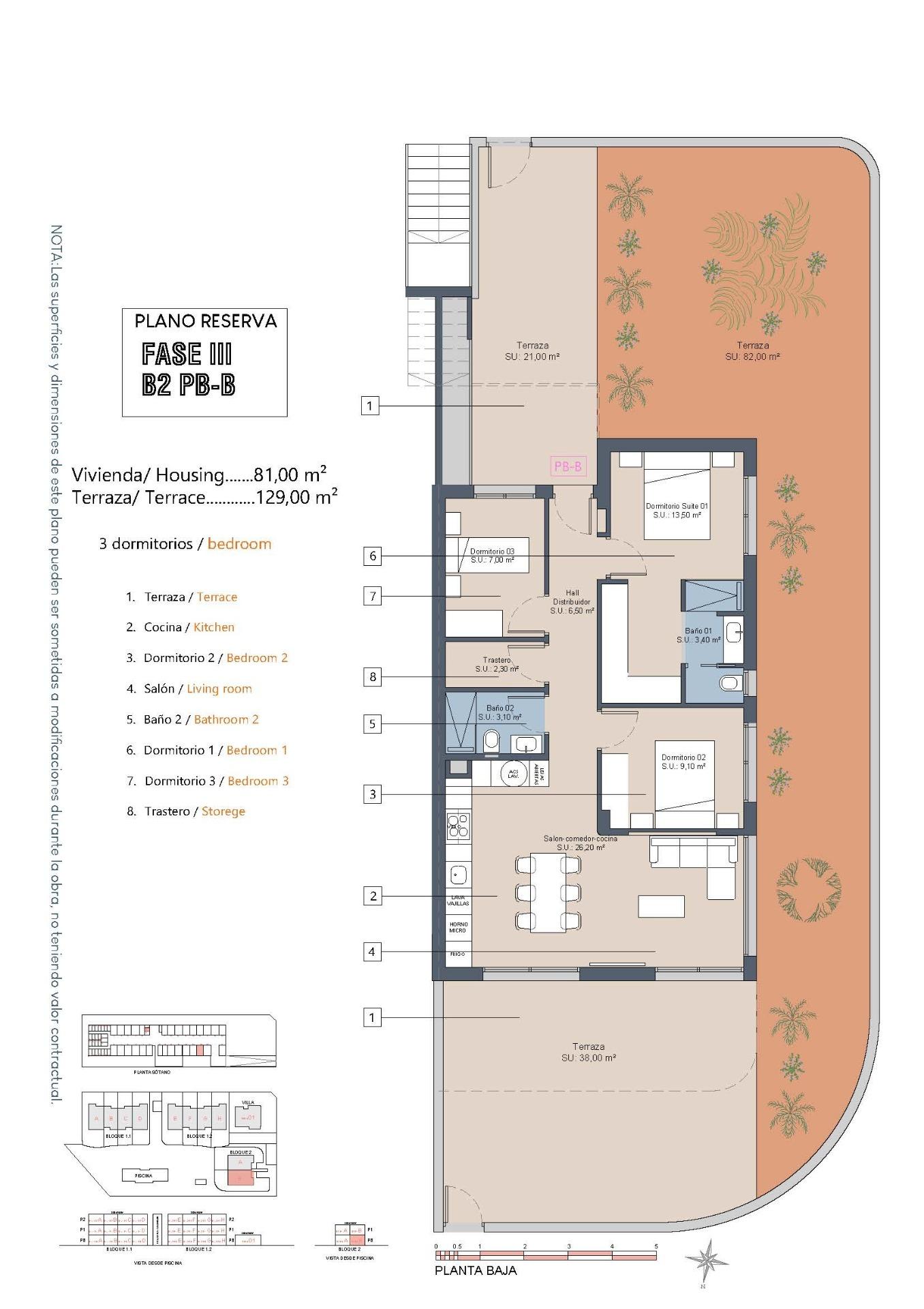 New Build - 3 Bedroom 2 Bathroom Bungalow in Los Alcazares - La Serena Golf  - Murcia
