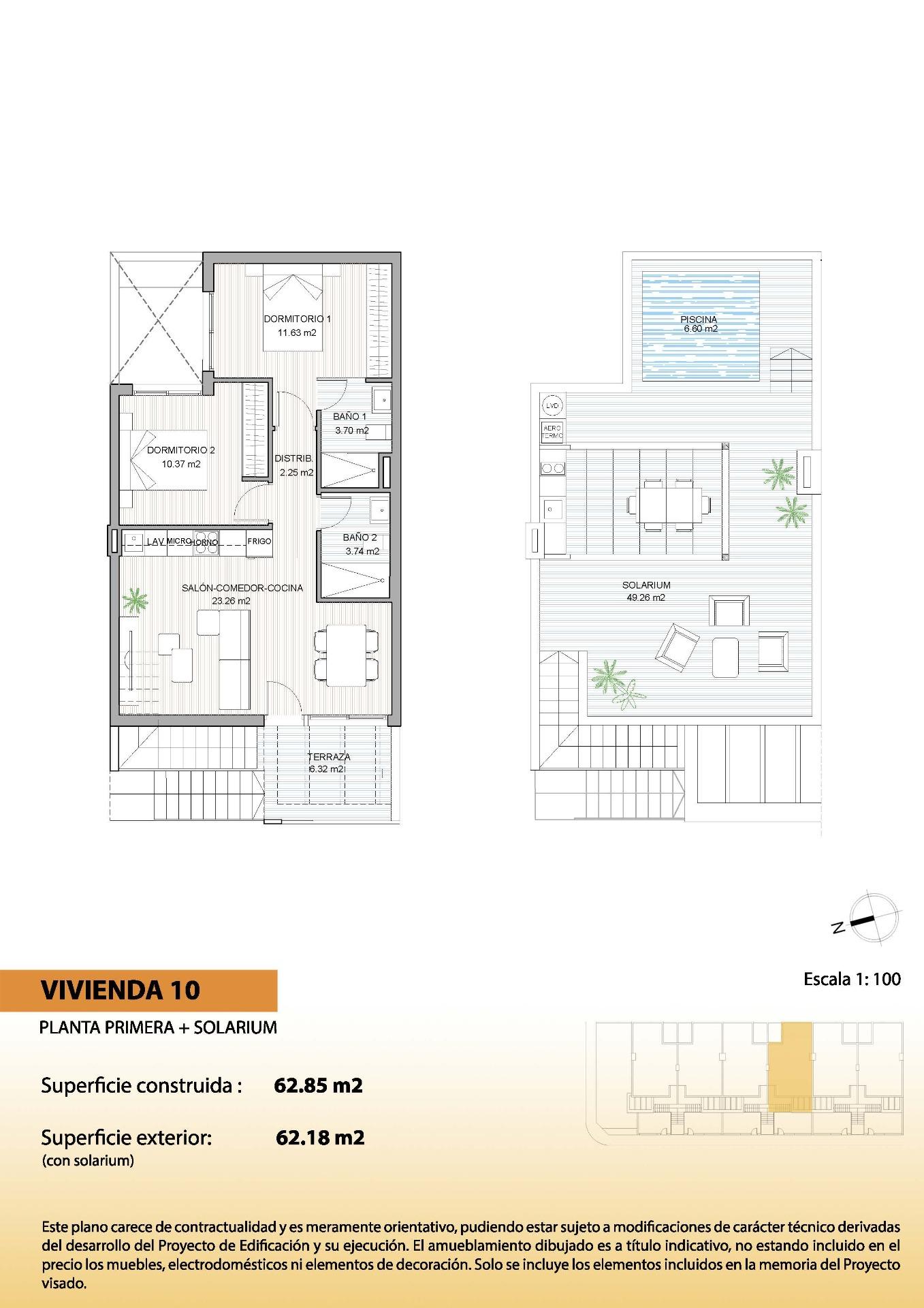 New Build - 2 Bedroom 2 Bathroom Bungalow in San Pedro del Pinatar - El Salero  - Murcia