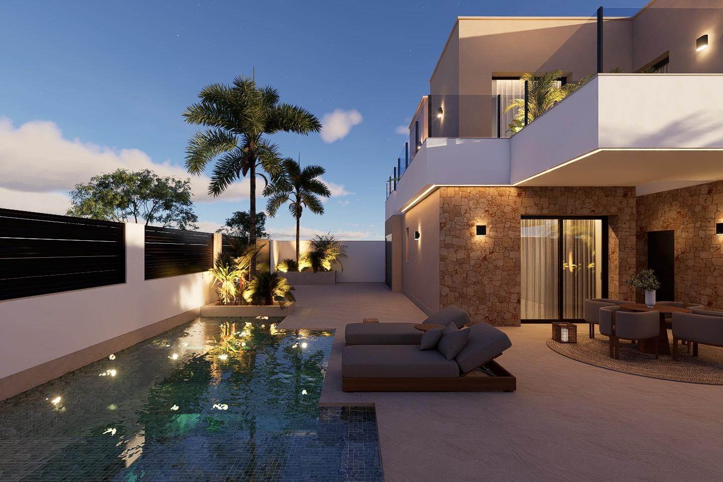 New Build - 4 Bedroom 4 Bathroom Villa in San Pedro del Pinatar - Los Antolinos  - Murcia