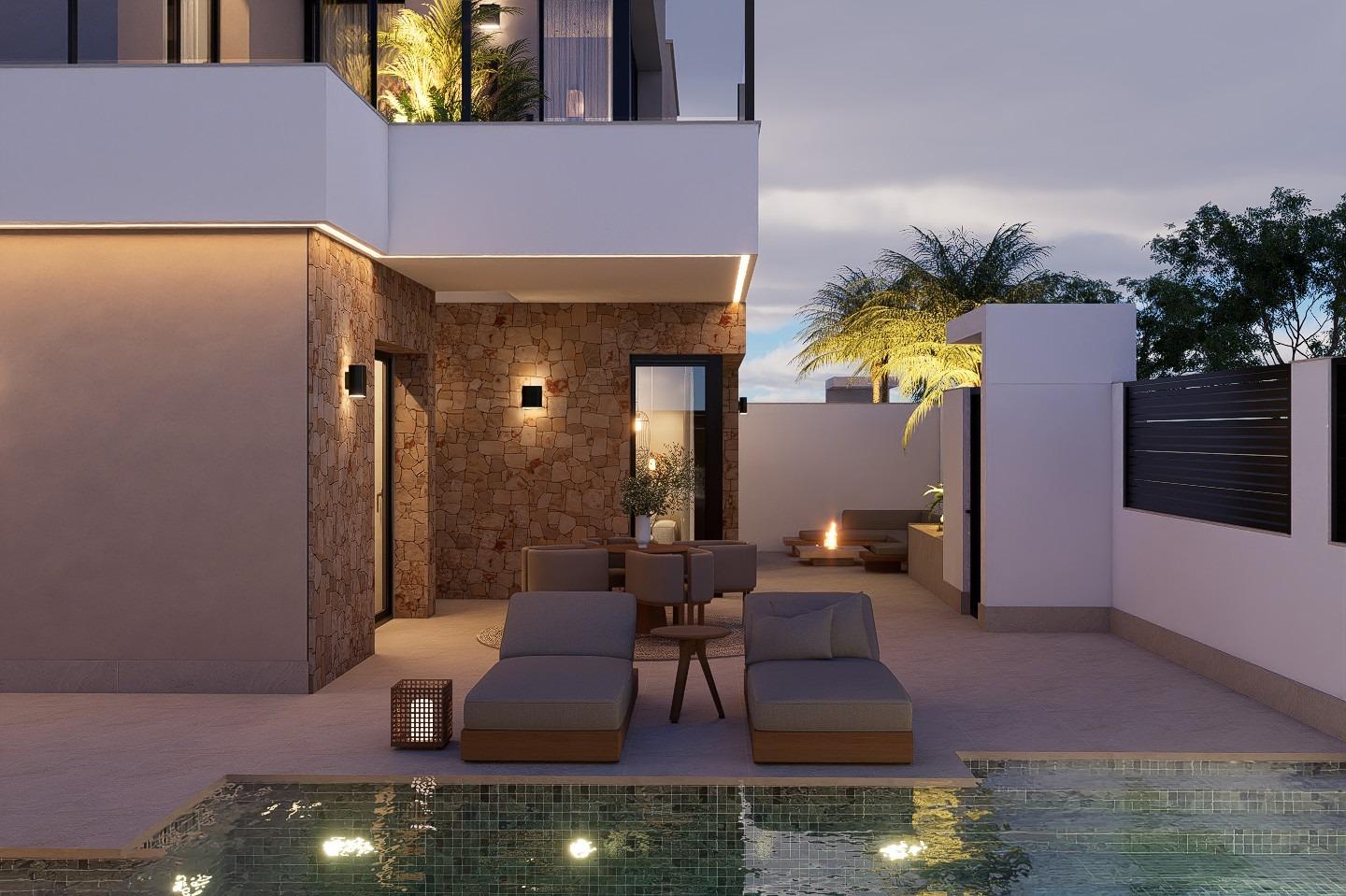 New Build - 4 Bedroom 4 Bathroom Villa in San Pedro del Pinatar - Los Antolinos  - Murcia