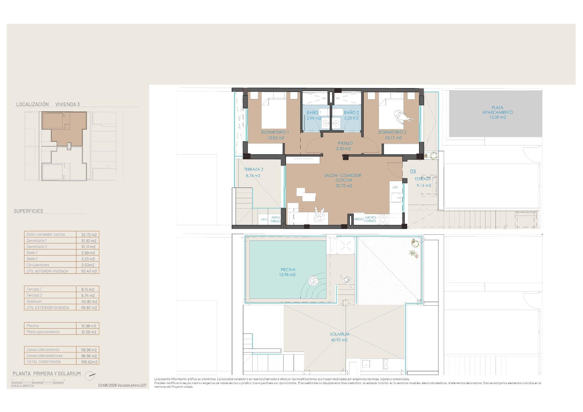 New Build - 2 Bedroom 2 Bathroom Bungalow in San Pedro del Pinatar - Molino de Chirrete  - Murcia