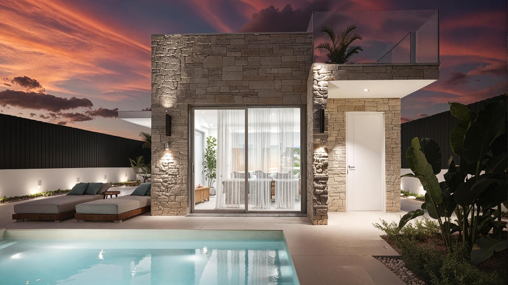 New Build - 3 Bedroom 2 Bathroom Villa in Los Alcazares - Torre del Rame  - Murcia
