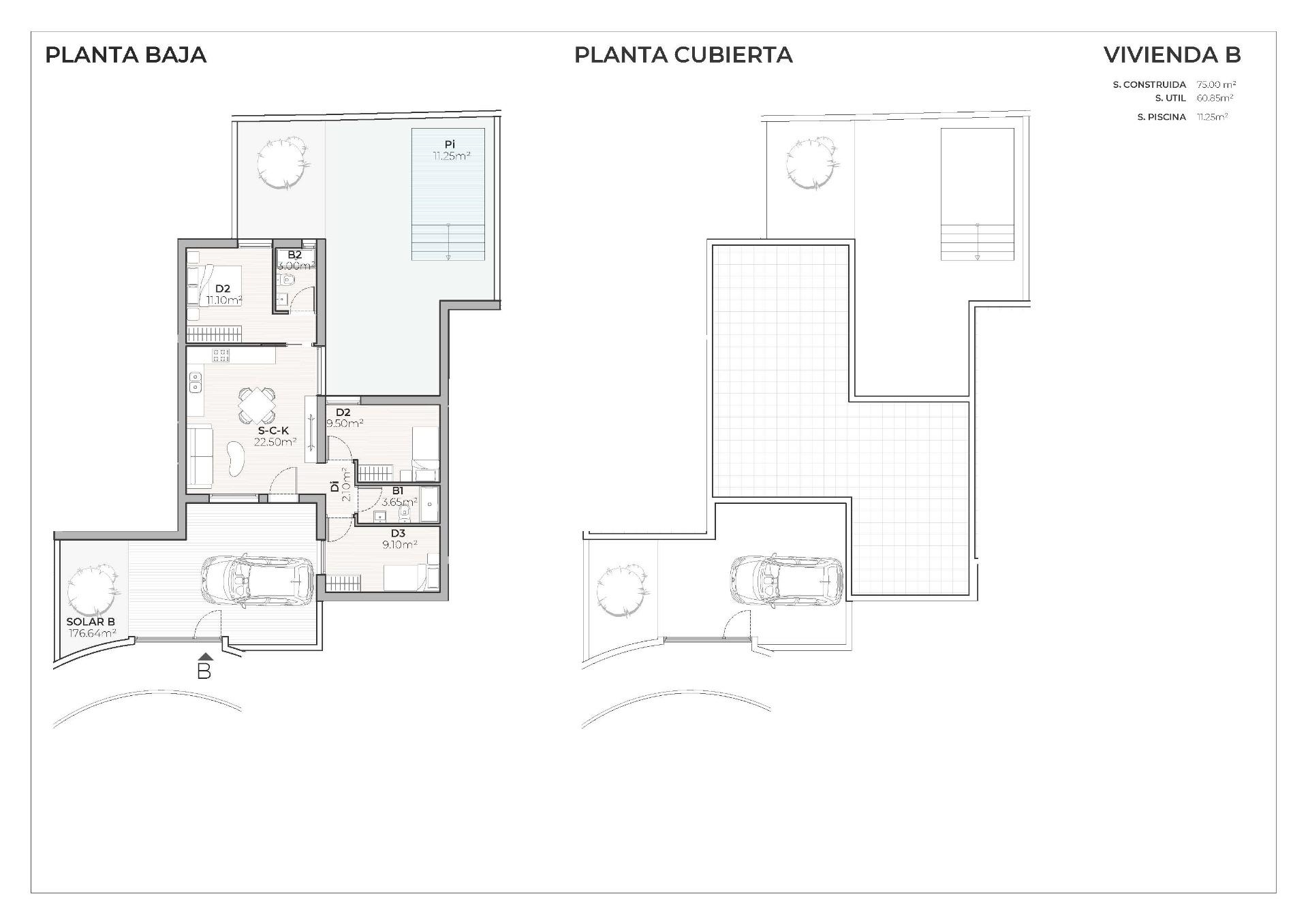 New Build - 3 Bedroom 2 Bathroom Town House in Mazarron - Country Club  - Murcia