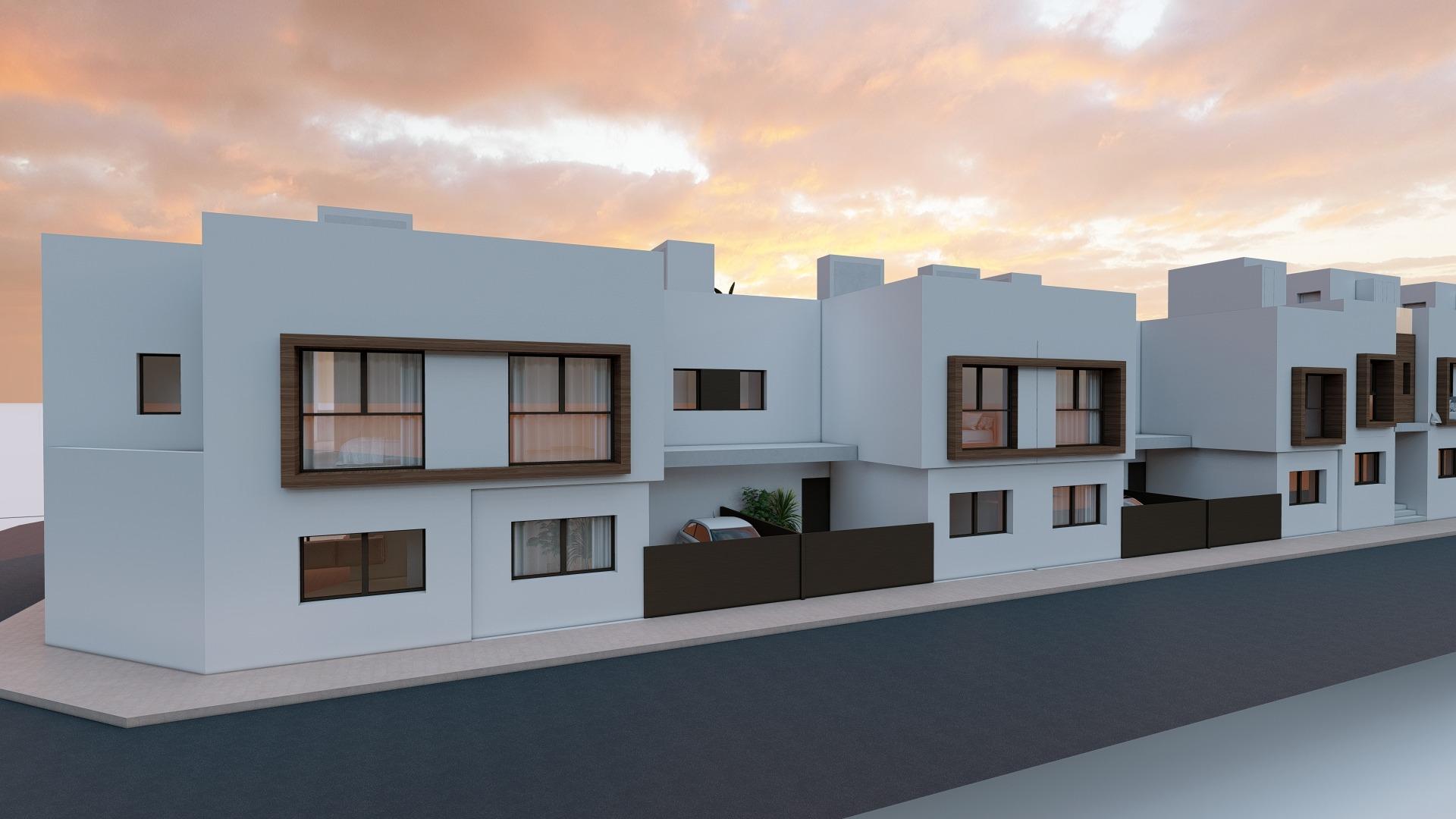 New Build - 3 Bedroom 3 Bathroom Town House in San Javier - pueblo  - Murcia
