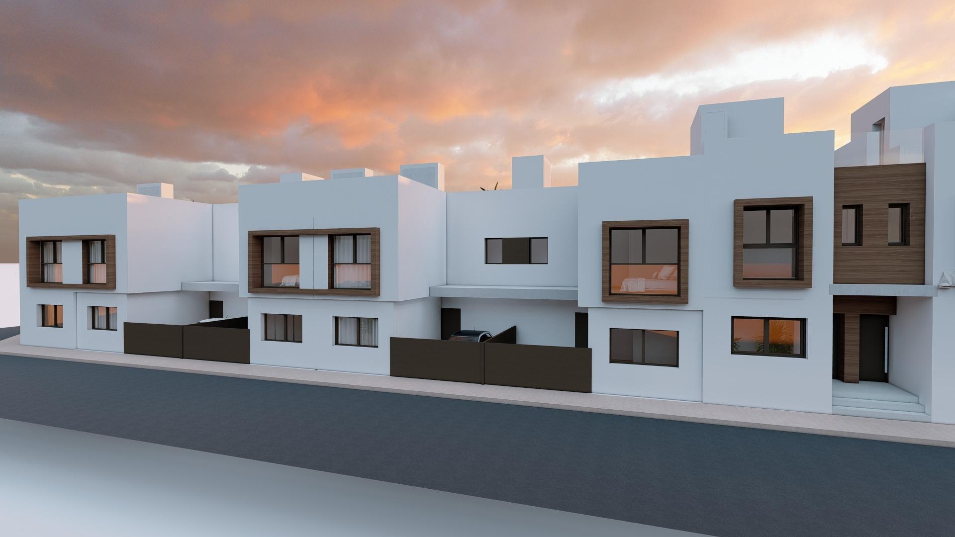 New Build - 3 Bedroom 3 Bathroom Town House in San Javier - pueblo  - Murcia