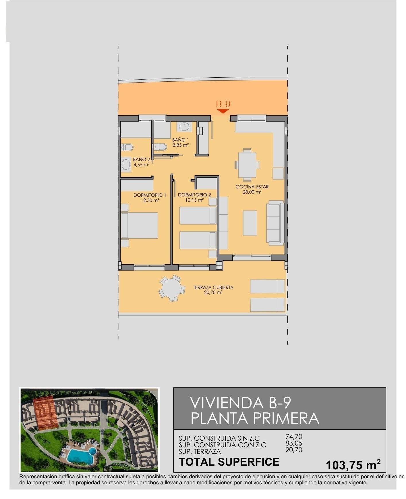 New Build - 2 Bedroom 2 Bathroom Apartment in Los Alcazares - Serena Golf  - Murcia
