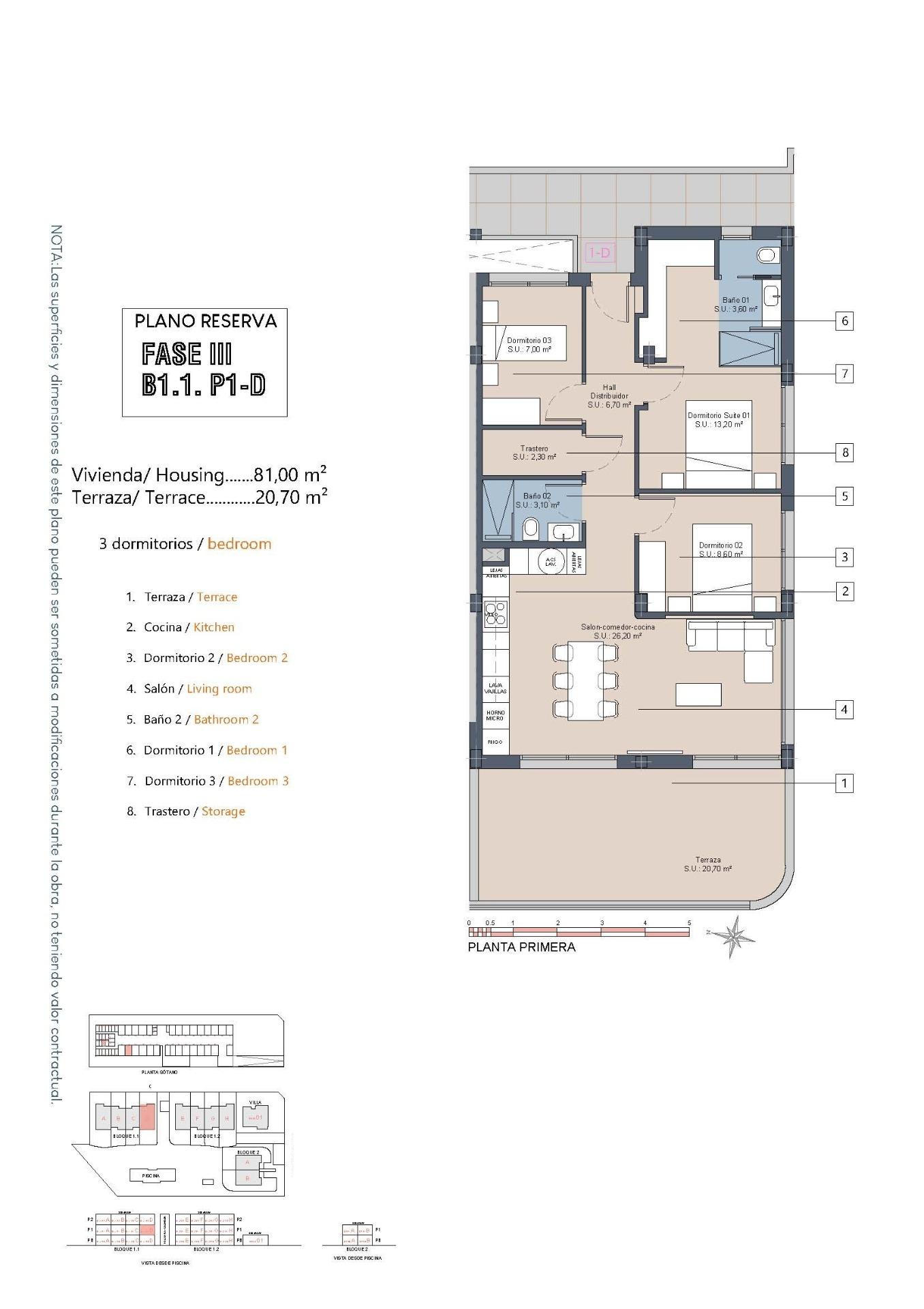 New Build - 3 Bedroom 2 Bathroom Apartment in Los Alcazares - La Serena Golf  - Murcia