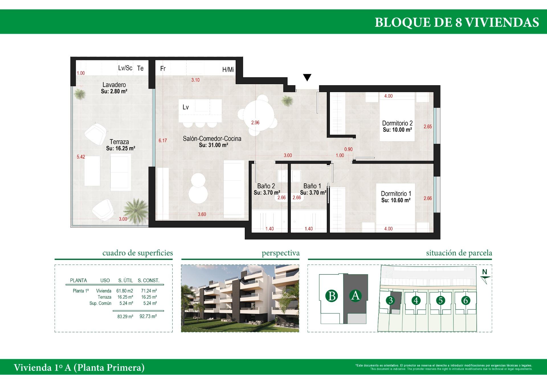New Build - 2 Bedroom 2 Bathroom Apartment in Alhama De Murcia - Condado De Alhama Golf Resort  - Murcia