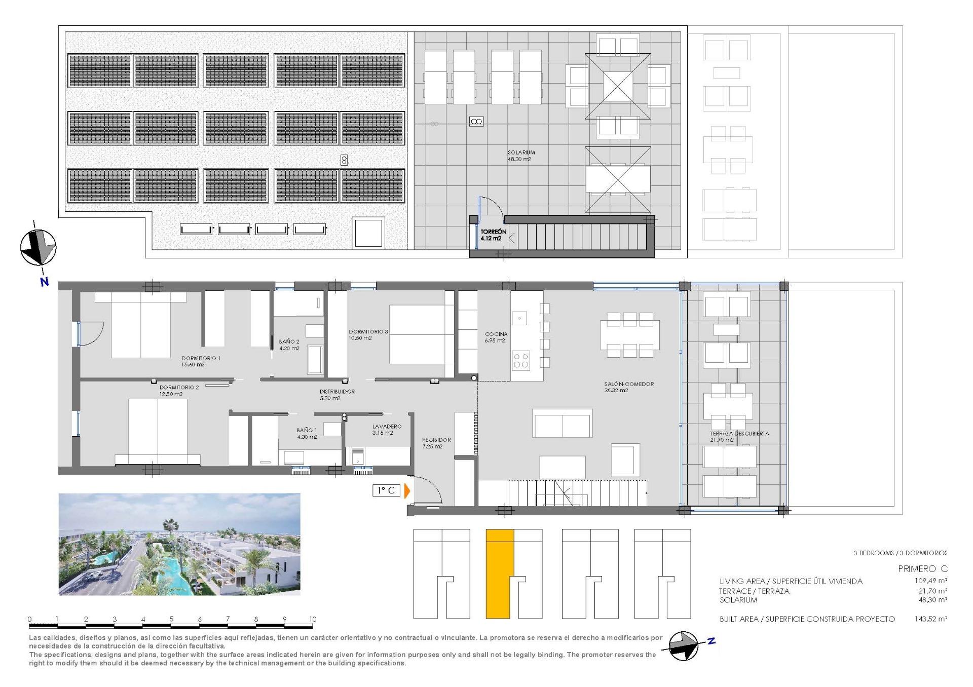 New Build - 3 Bedroom 2 Bathroom Bungalow in Cartagena - Mar De Cristal  - Murcia