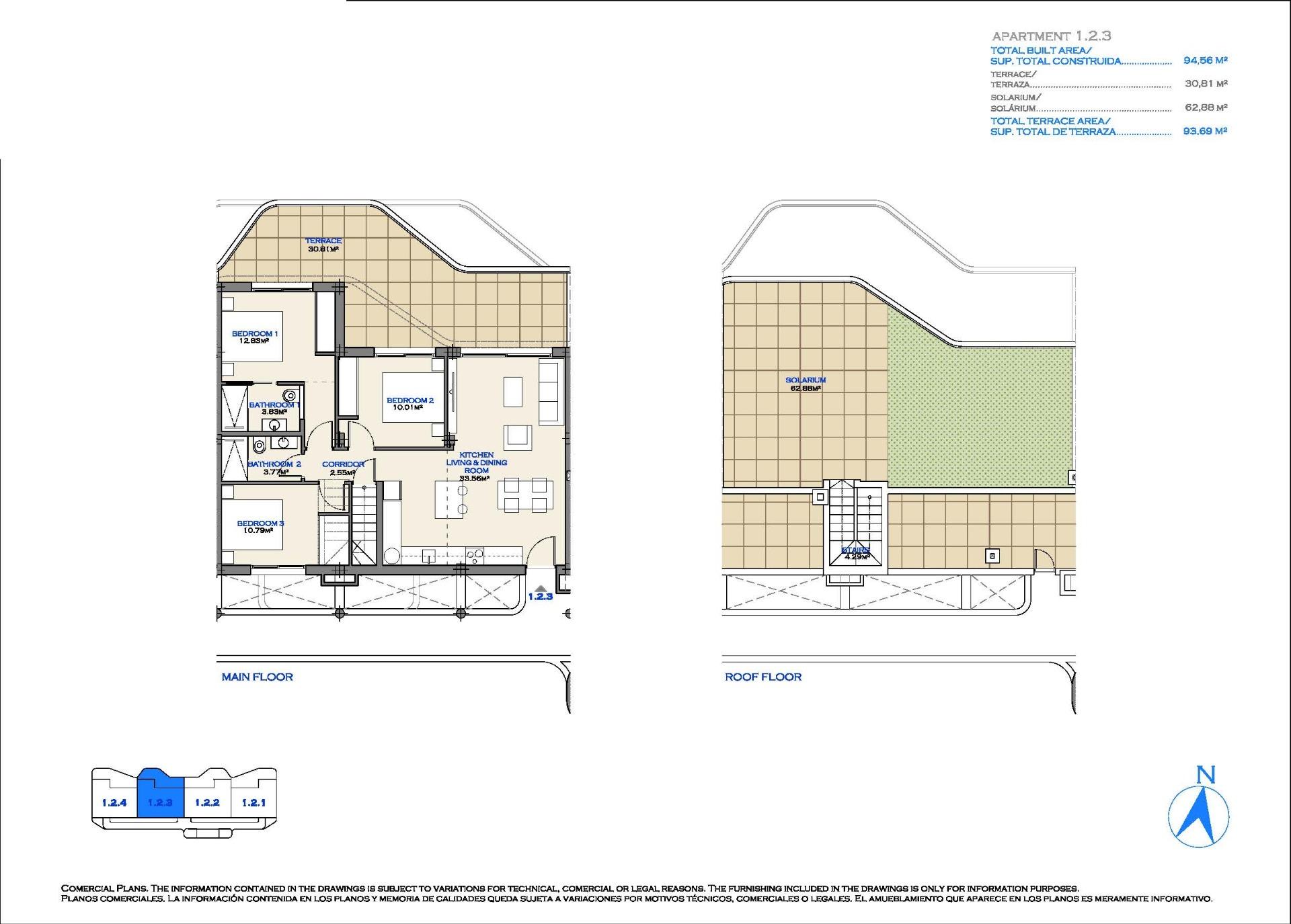 New Build - 3 Bedroom 2 Bathroom Penthouse in Los Alcazares - Serena Golf  - Murcia