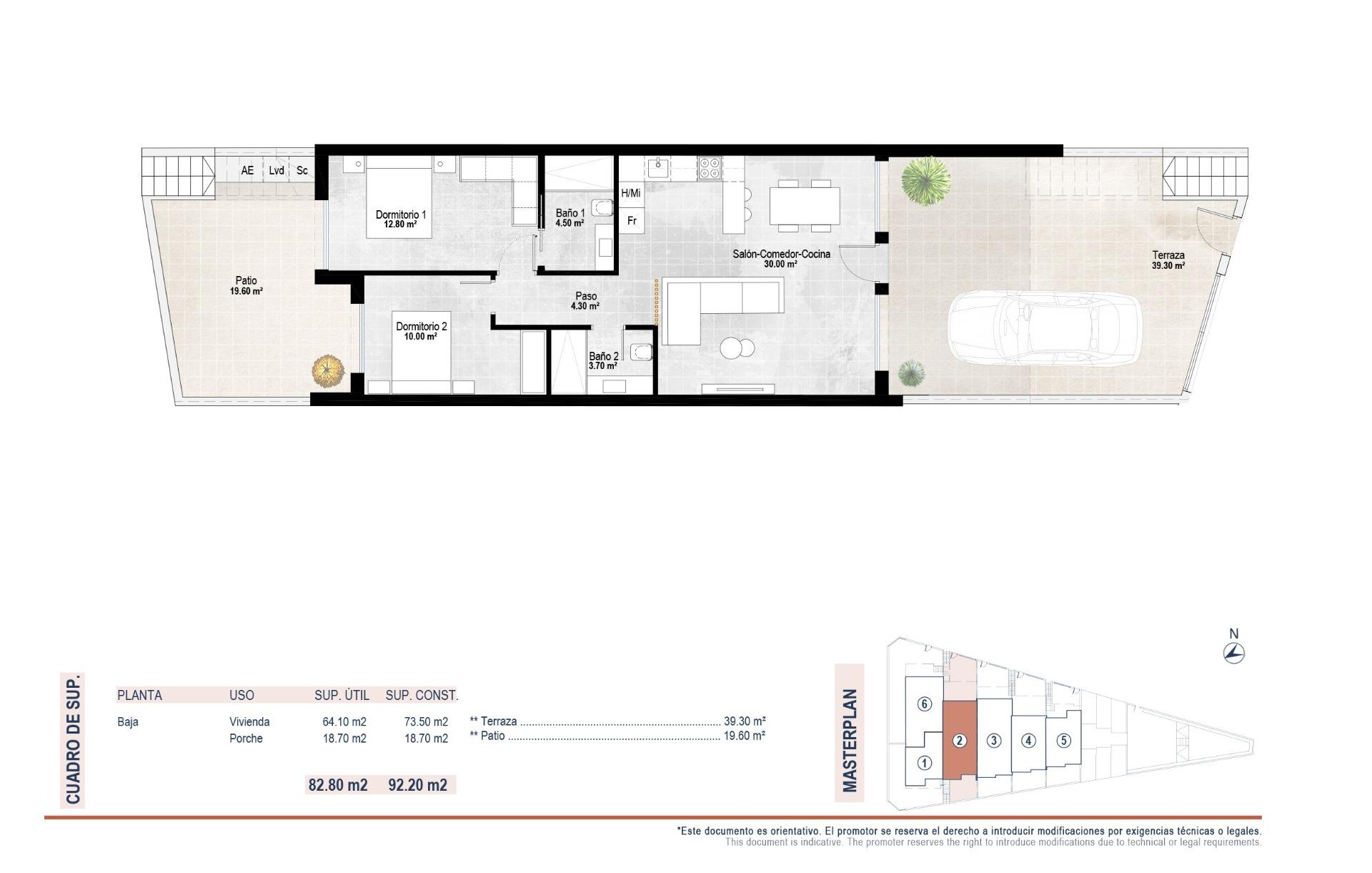 New Build - 2 Bedroom 2 Bathroom Bungalow in San Pedro del Pinatar - Pueblo  - Murcia