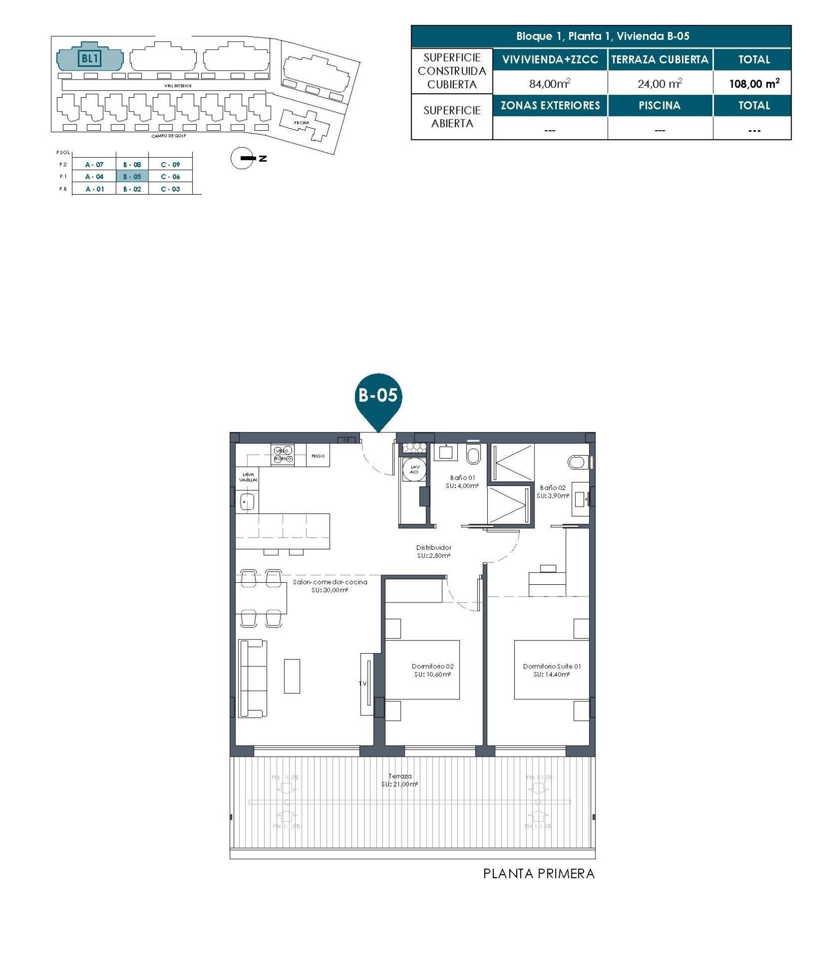 New Build - 2 Bedroom 2 Bathroom Apartment in Los Alcazares - Serena Golf  - Murcia