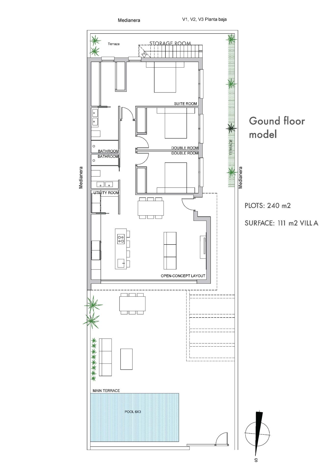 New Build - 3 Bedroom 2 Bathroom Villa in Los Alcazares - Serena Golf  - Murcia