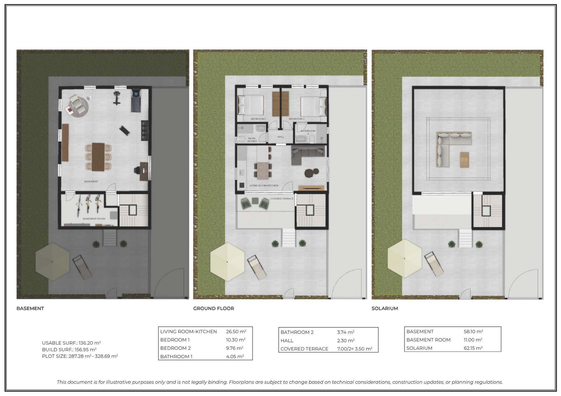 New Build - 2 Bedroom 2 Bathroom Villa in Mazarron - Camposol Golf  - Murcia