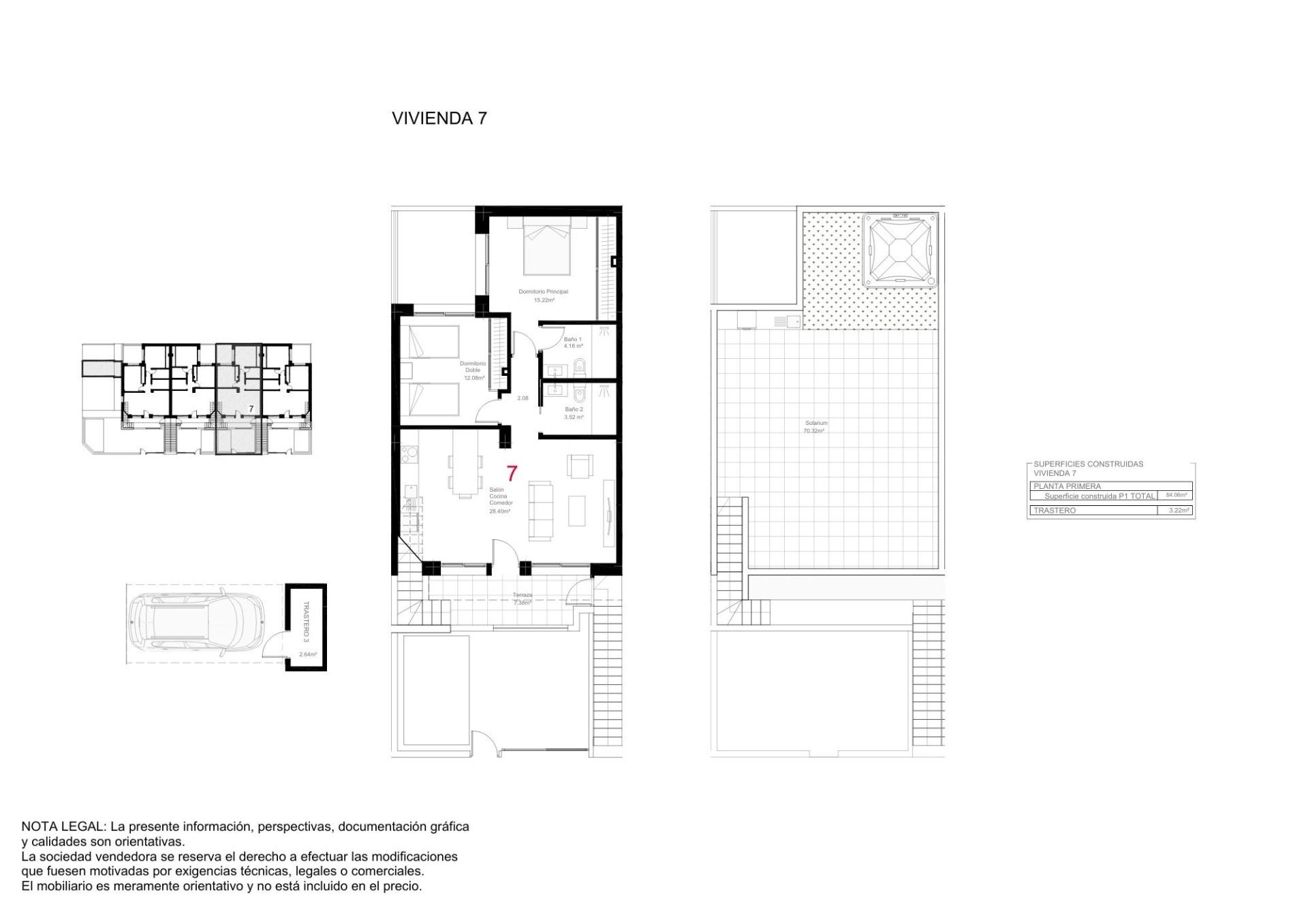 New Build - 2 Bedroom 2 Bathroom Bungalow in San Pedro del Pinatar - Las Esperanzas  - Murcia