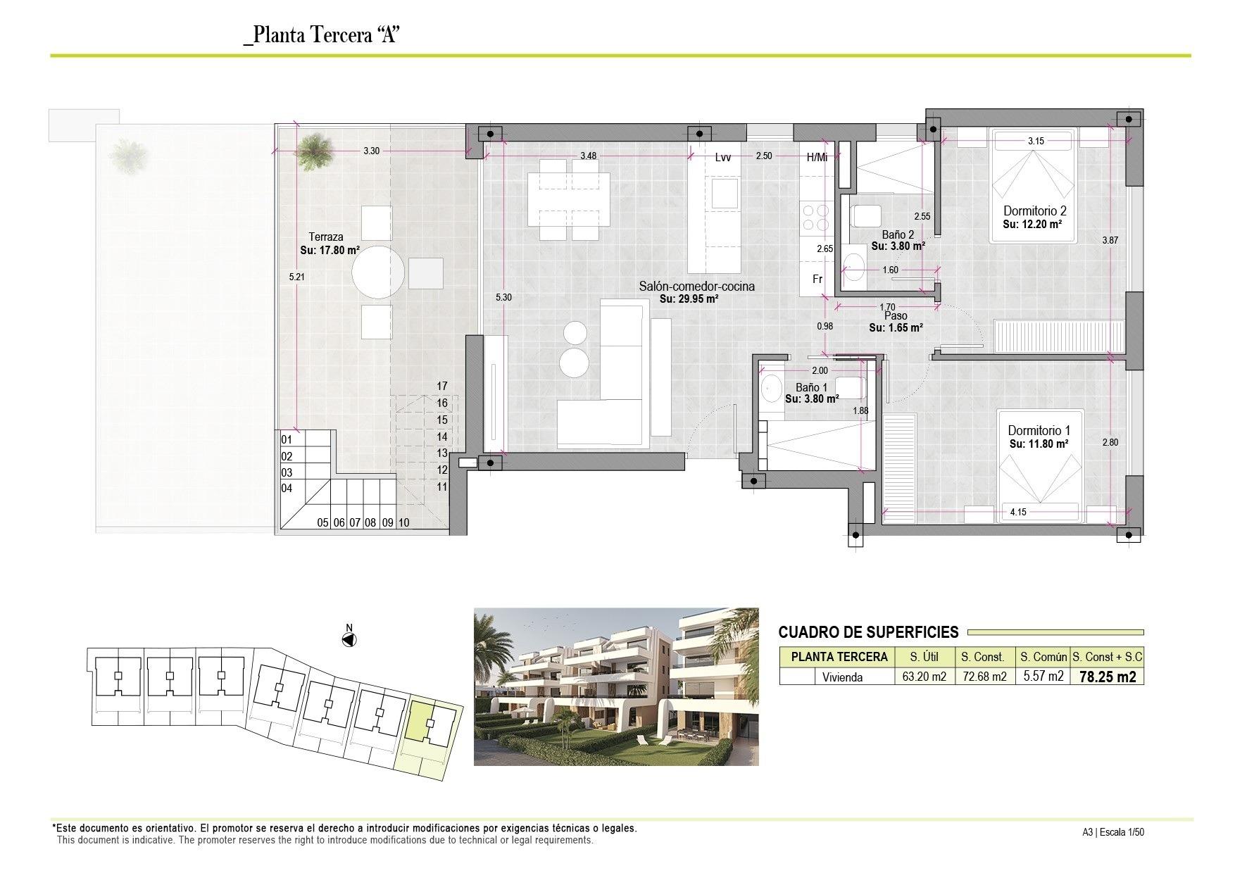 New Build - 2 Bedroom 2 Bathroom Penthouse in Alhama De Murcia - Condado De Alhama  - Murcia