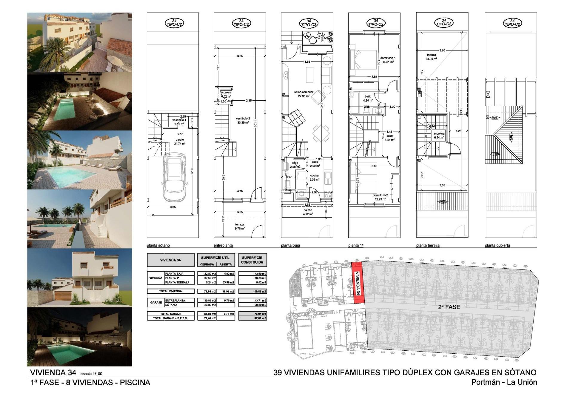 New Build - 3 Bedroom 1 Bathroom Town House in La Union - centro  - Murcia