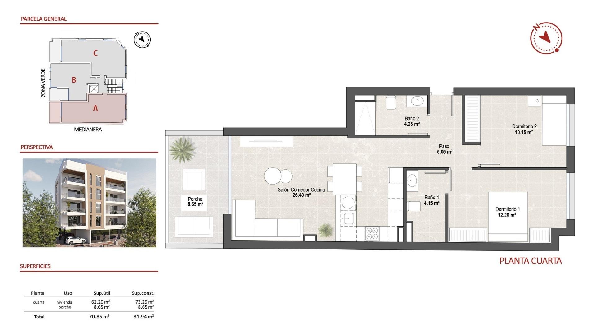 New Build - 2 Bedroom 2 Bathroom Penthouse in San Pedro del Pinatar - Lo Pagan  - Murcia