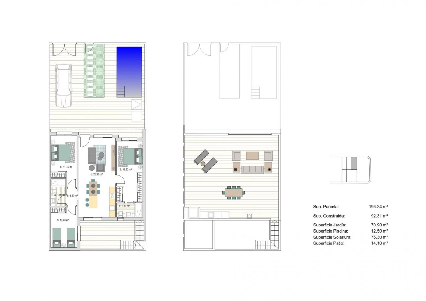 New Build - 3 Bedroom 2 Bathroom Town House in San Javier - Parque del doce  - Murcia